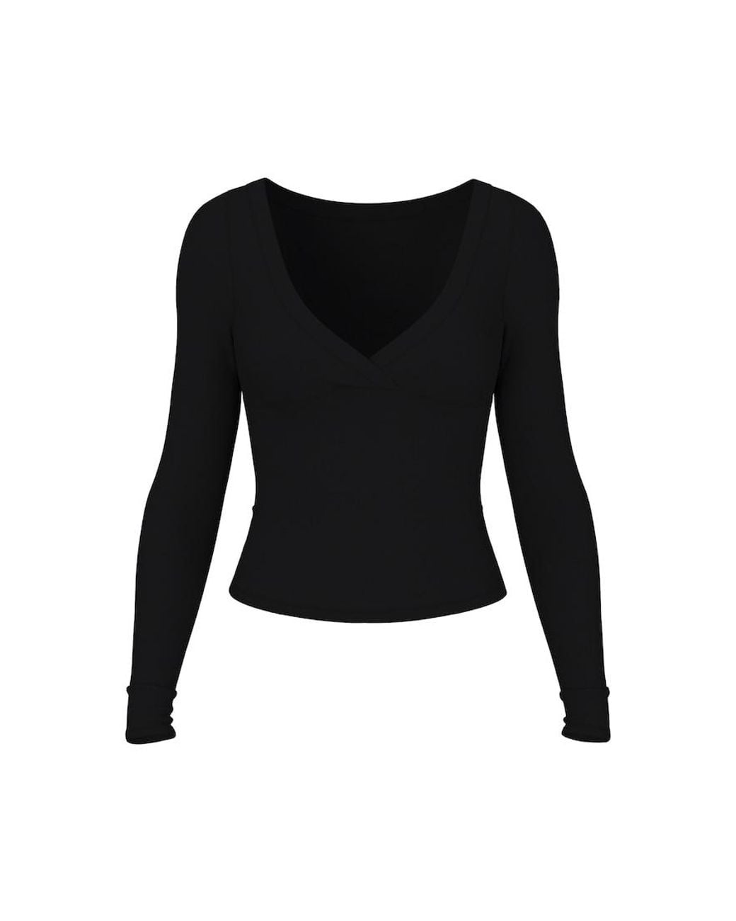 Garage Black Snatchrib Crossover Longsleeve Top