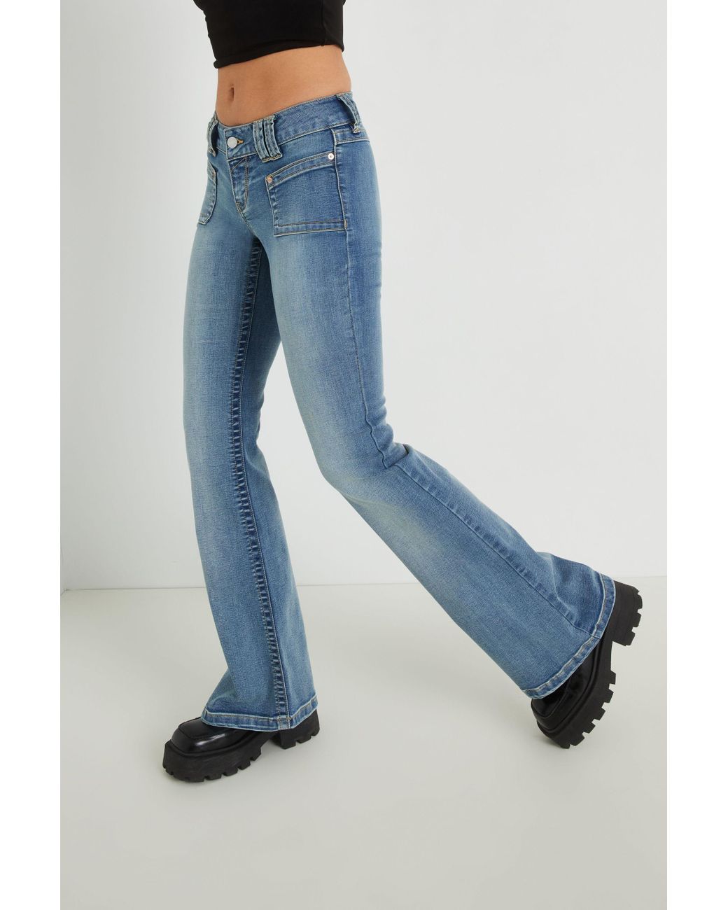 Garage Denim Extreme Low Rise Flare 