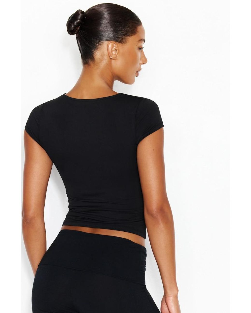 Garage Black Sleek Plunge T-Shirt