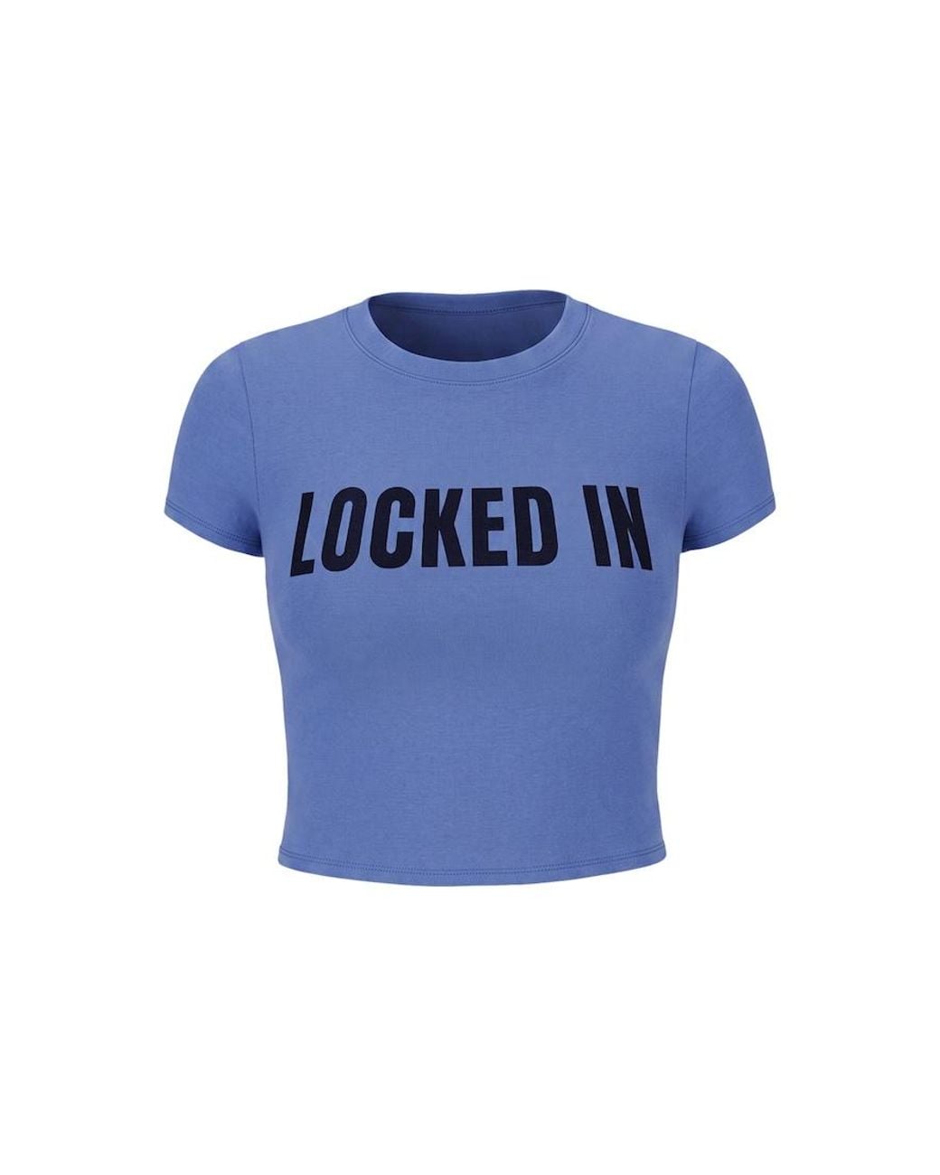 Garage Blue Supersoft Cropped Crewneck T-Shirt