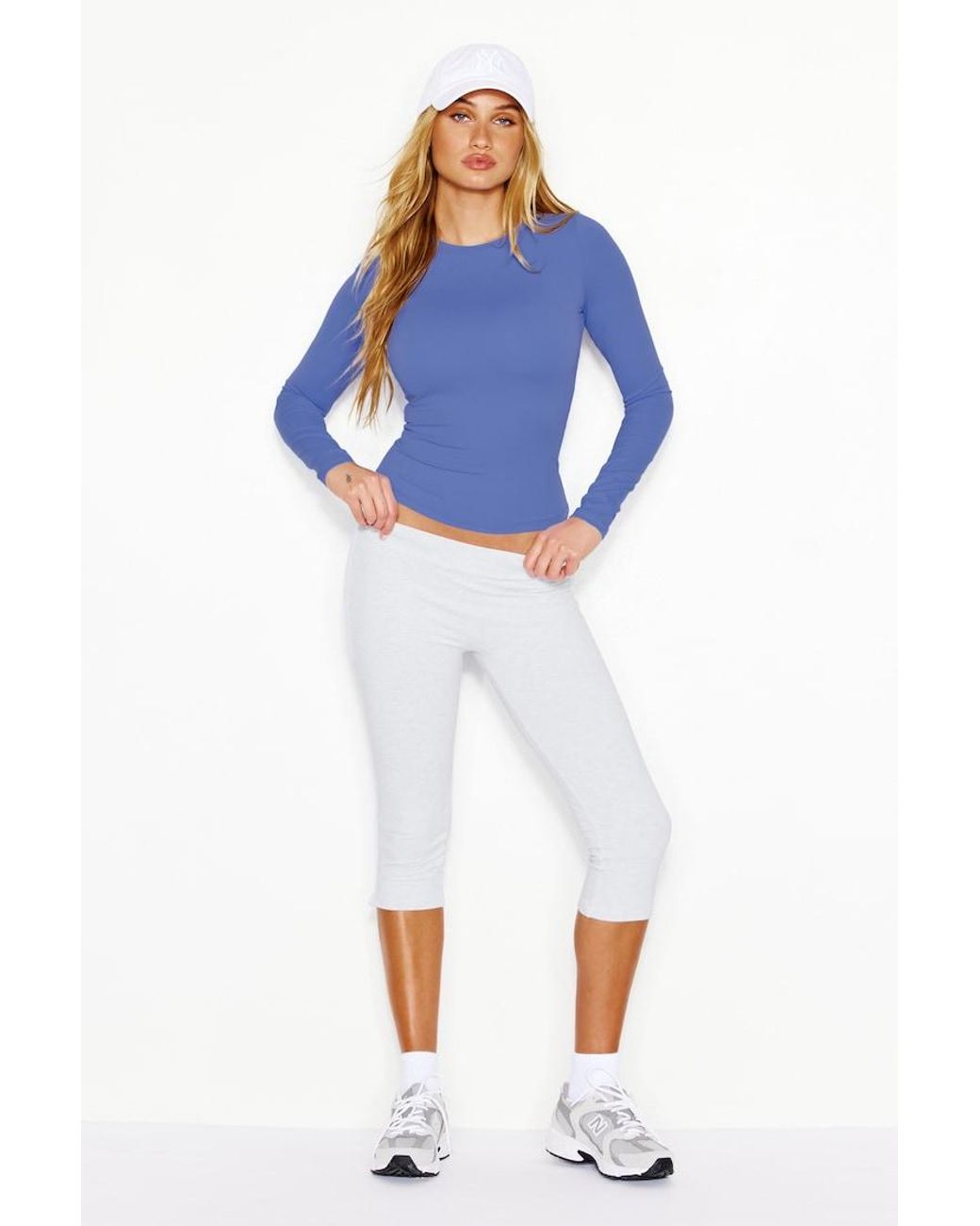 Garage Blue Sleek Crewneck Longsleeve Top
