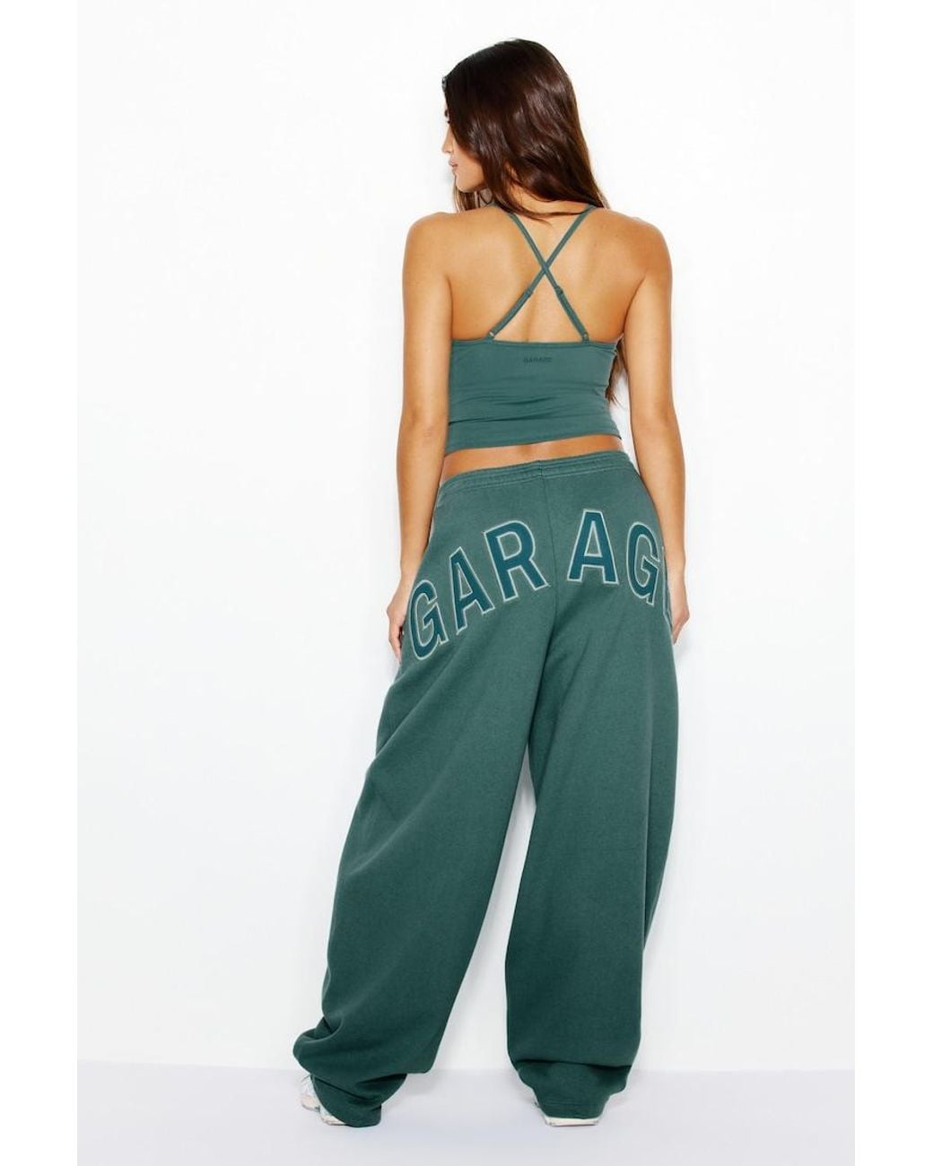 Garage Green Ultrafleece Barrel Leg Sweatpants