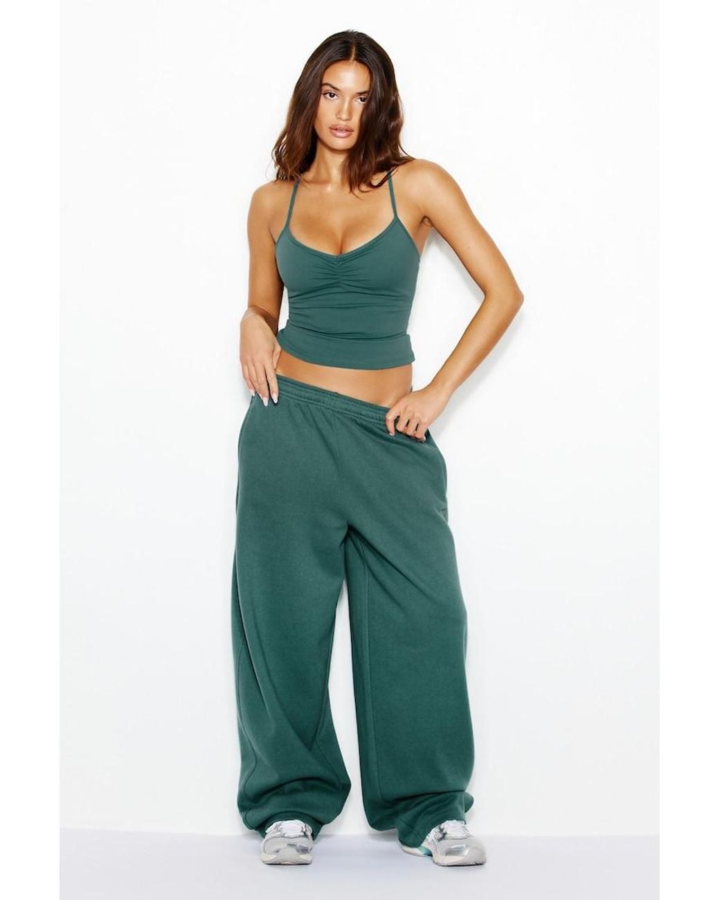 Garage Green Ultrafleece Barrel Leg Sweatpants