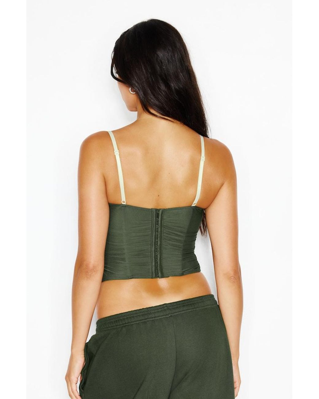 Garage Green Ally Mesh Peekaboo Bustier