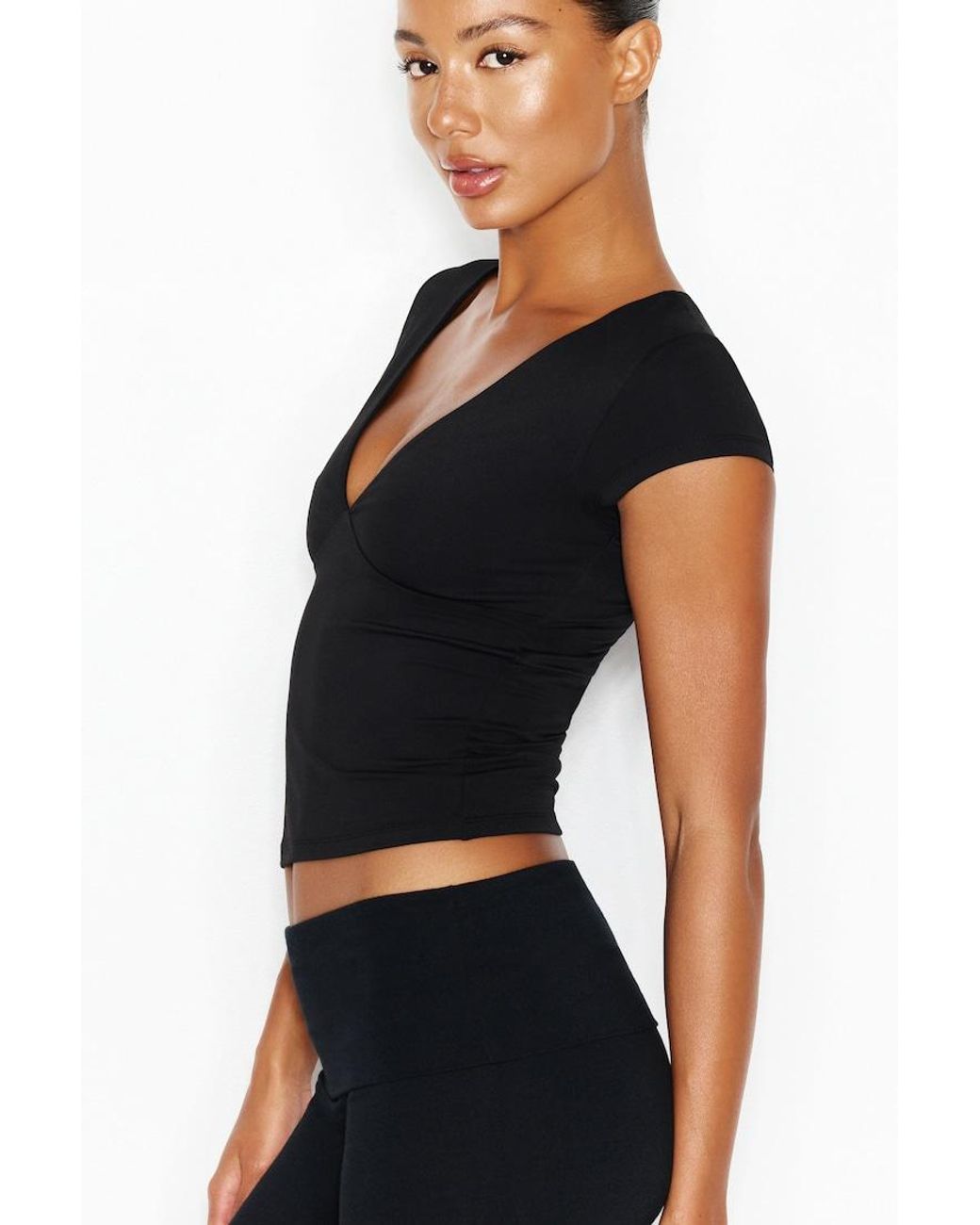 Garage Black Sleek Plunge T-Shirt