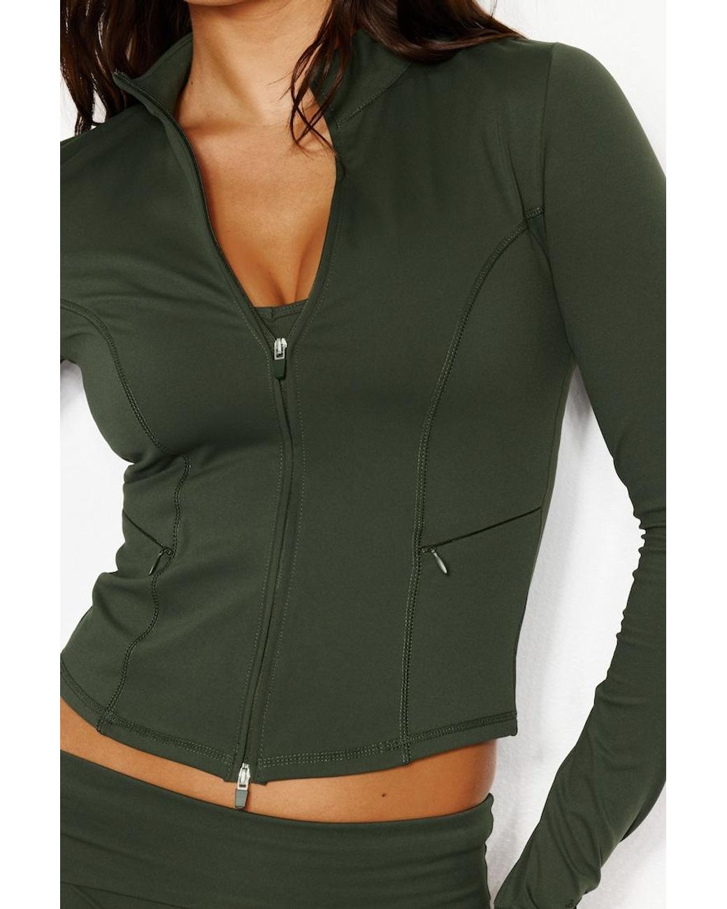Garage Green Active Zip Up Jacket