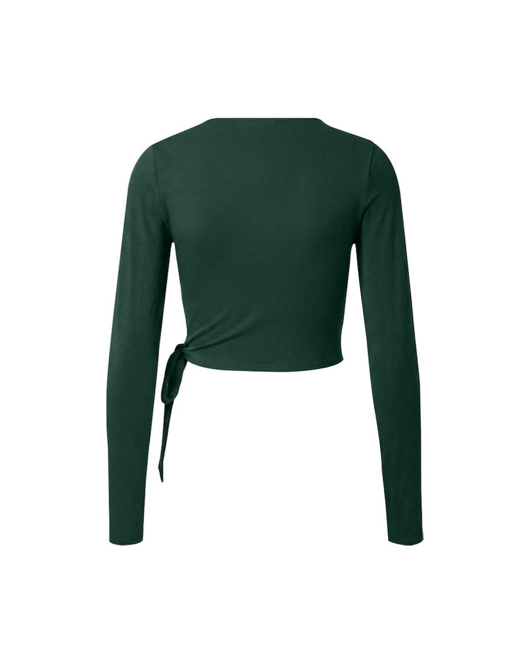 Garage Green Smooth Long Sleeve Wrap Top