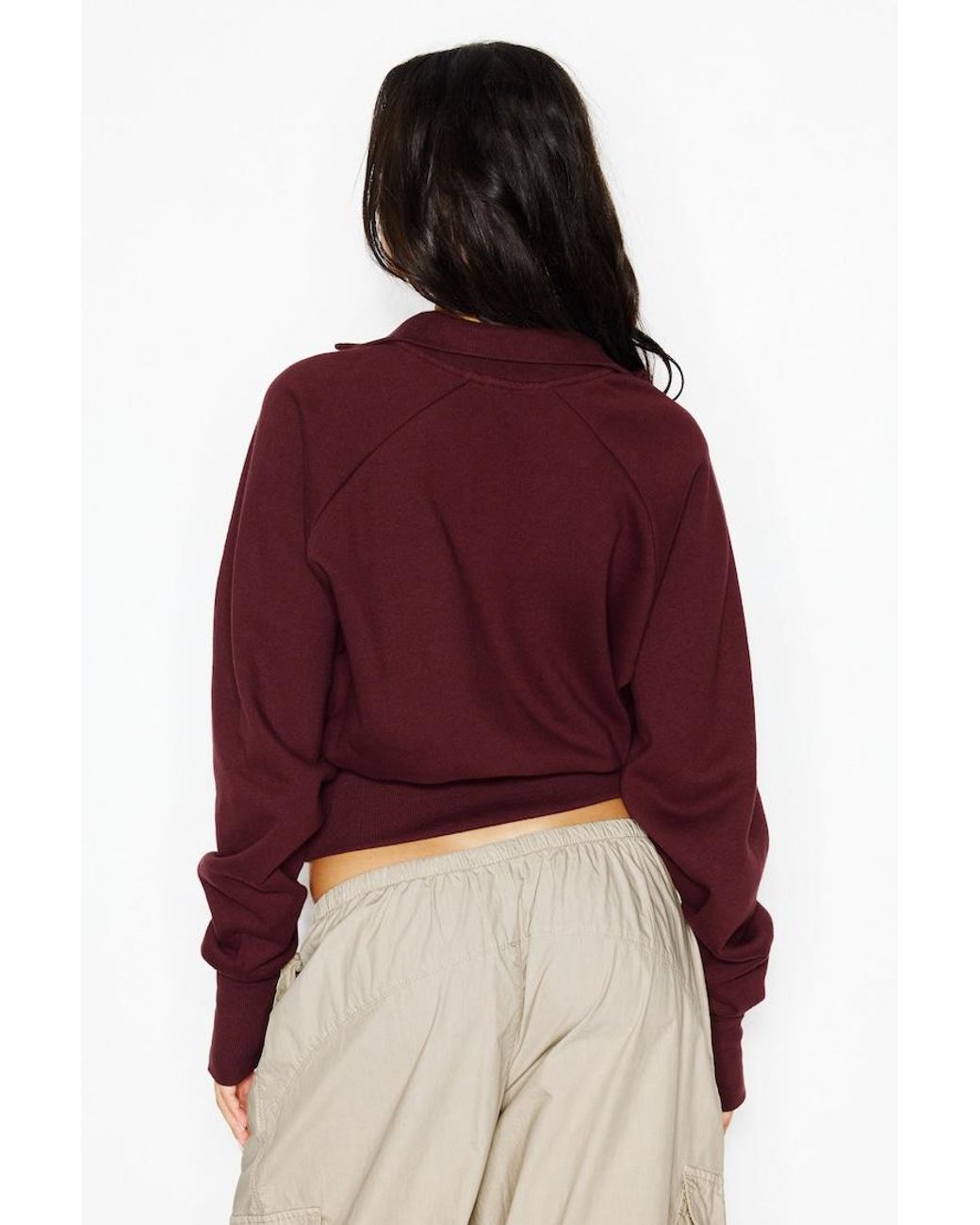 Garage Red Ultrafleece Funnel Half Zip Sweatshirt