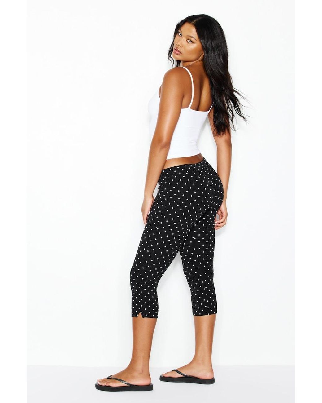 Garage Black Stretchterry Capri Pants