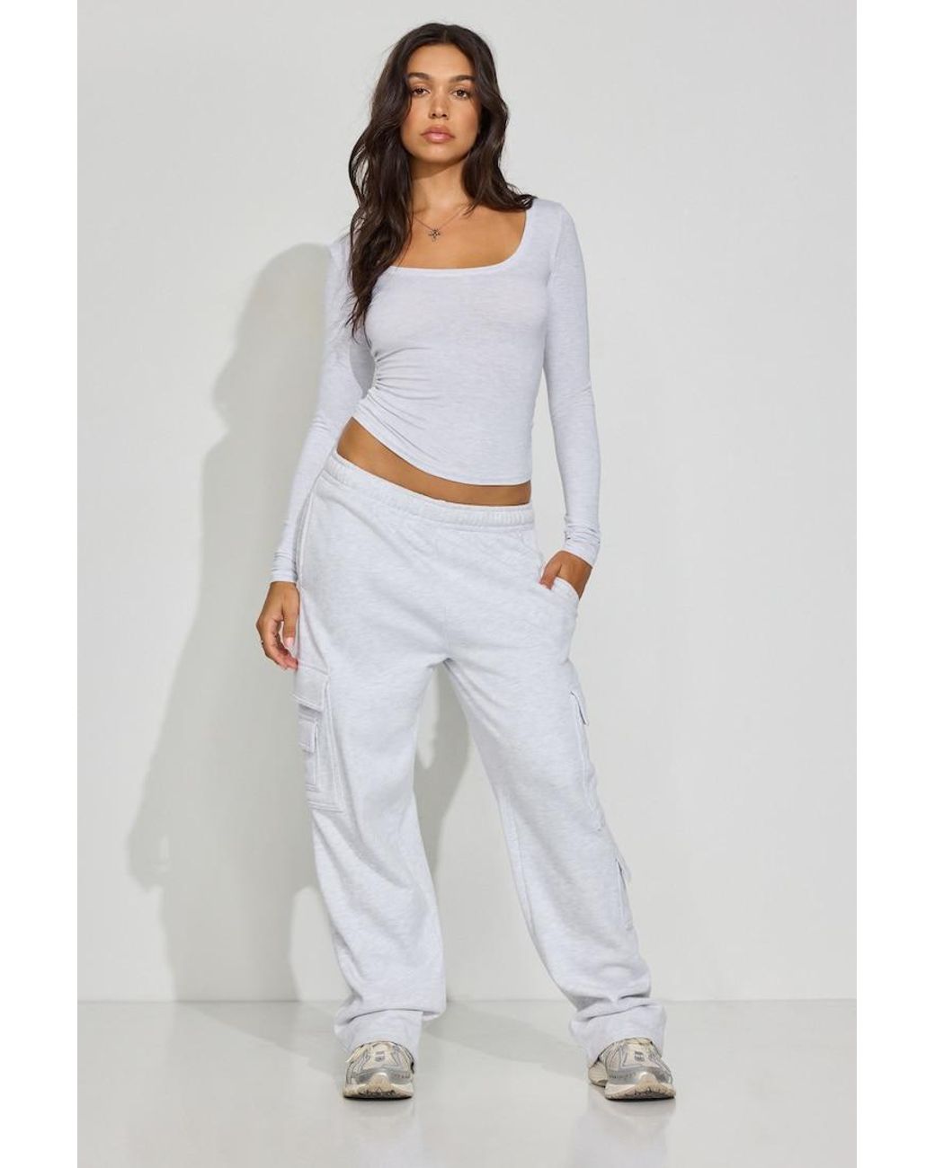 Garage White Ultrafleece Cargo Sweatpants