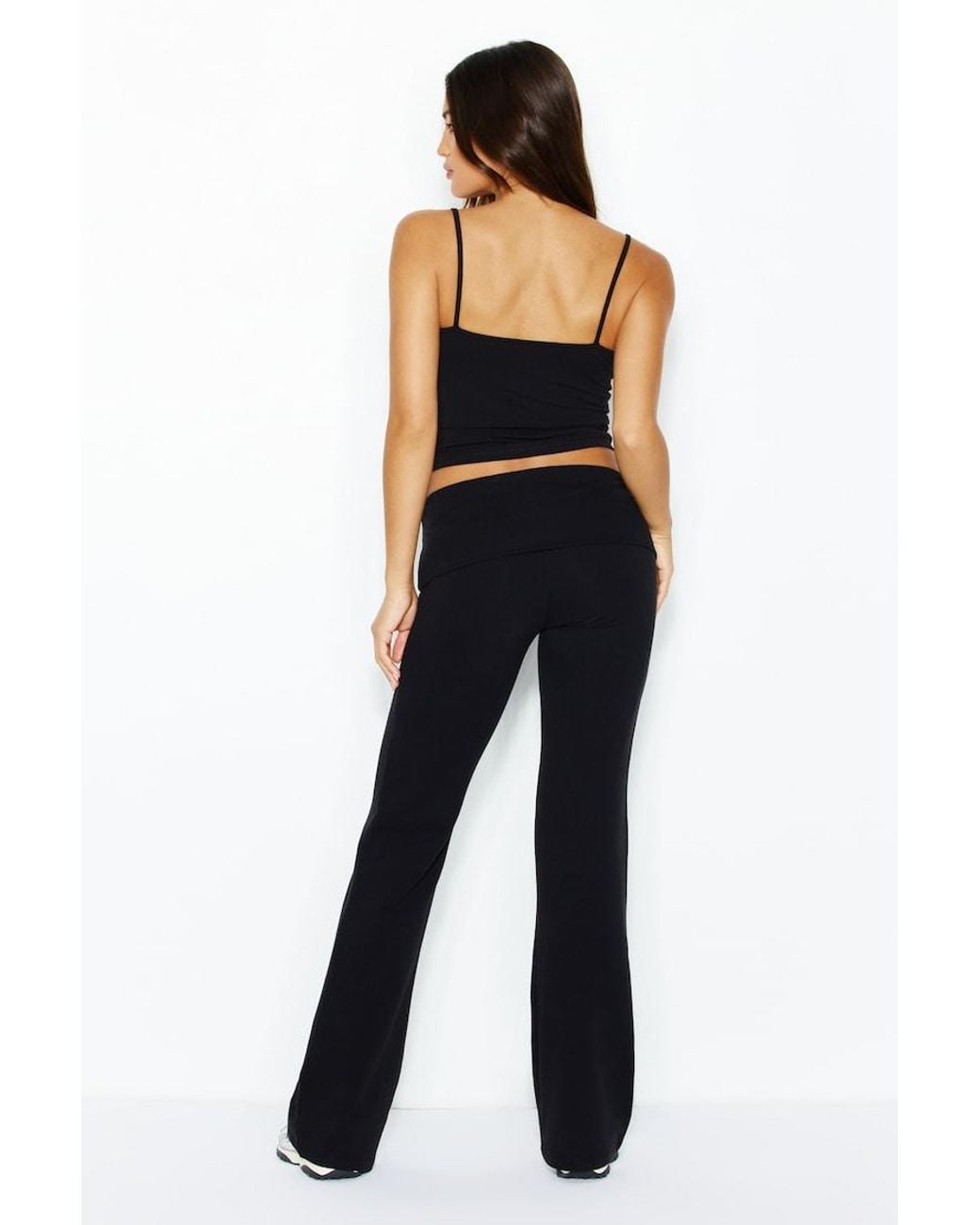 Garage Blue Stretchterry Foldover Bootcut Pants