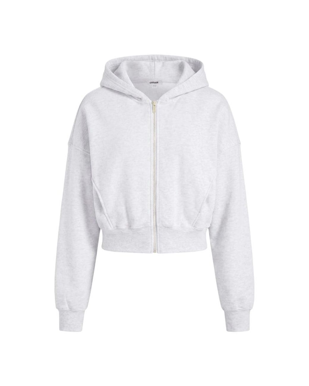 Garage White Ultrafleece Cocoon Zip Hoodie