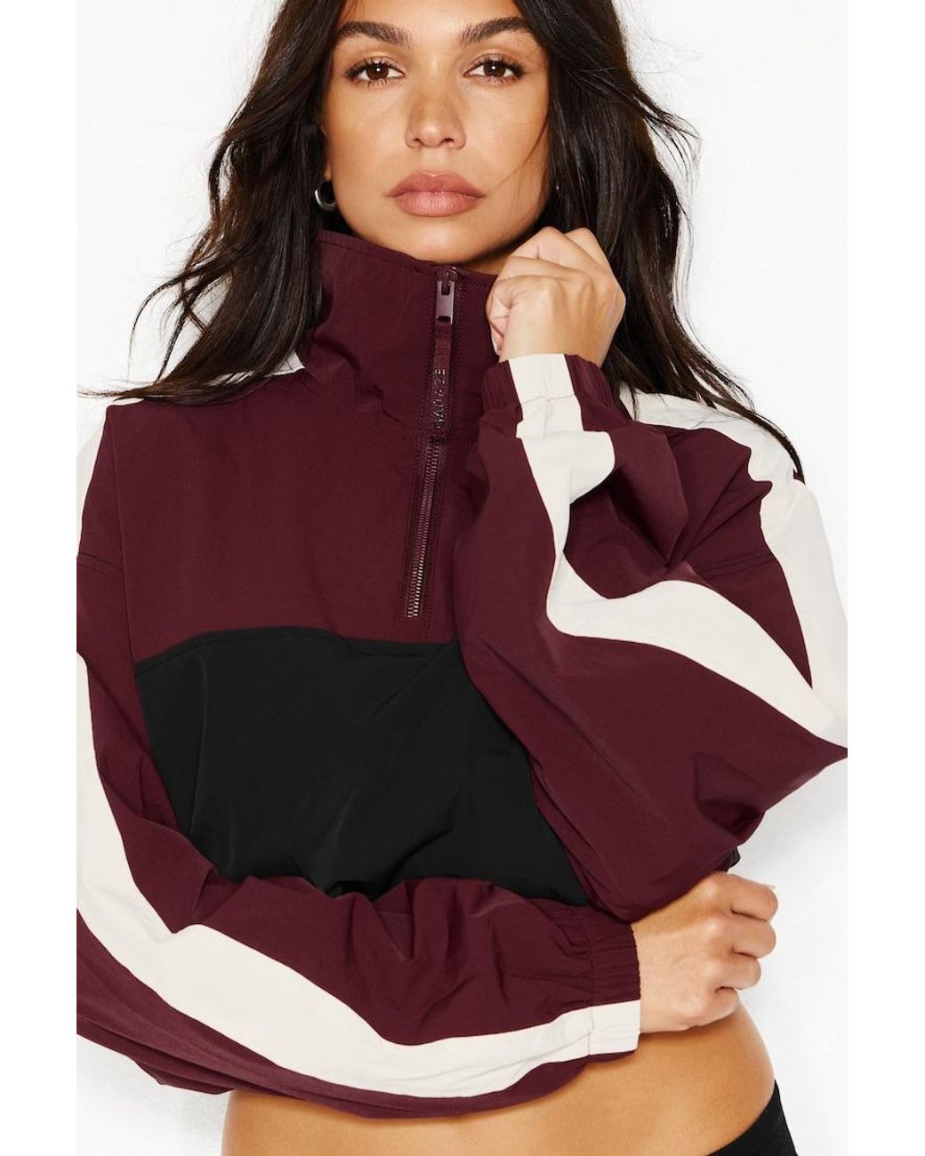 Garage Red Nylon Anorak Jacket