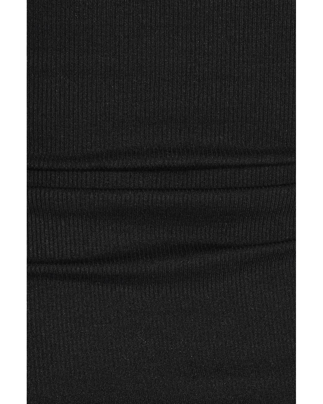 Garage Black Surplice Wrap Mini Dress