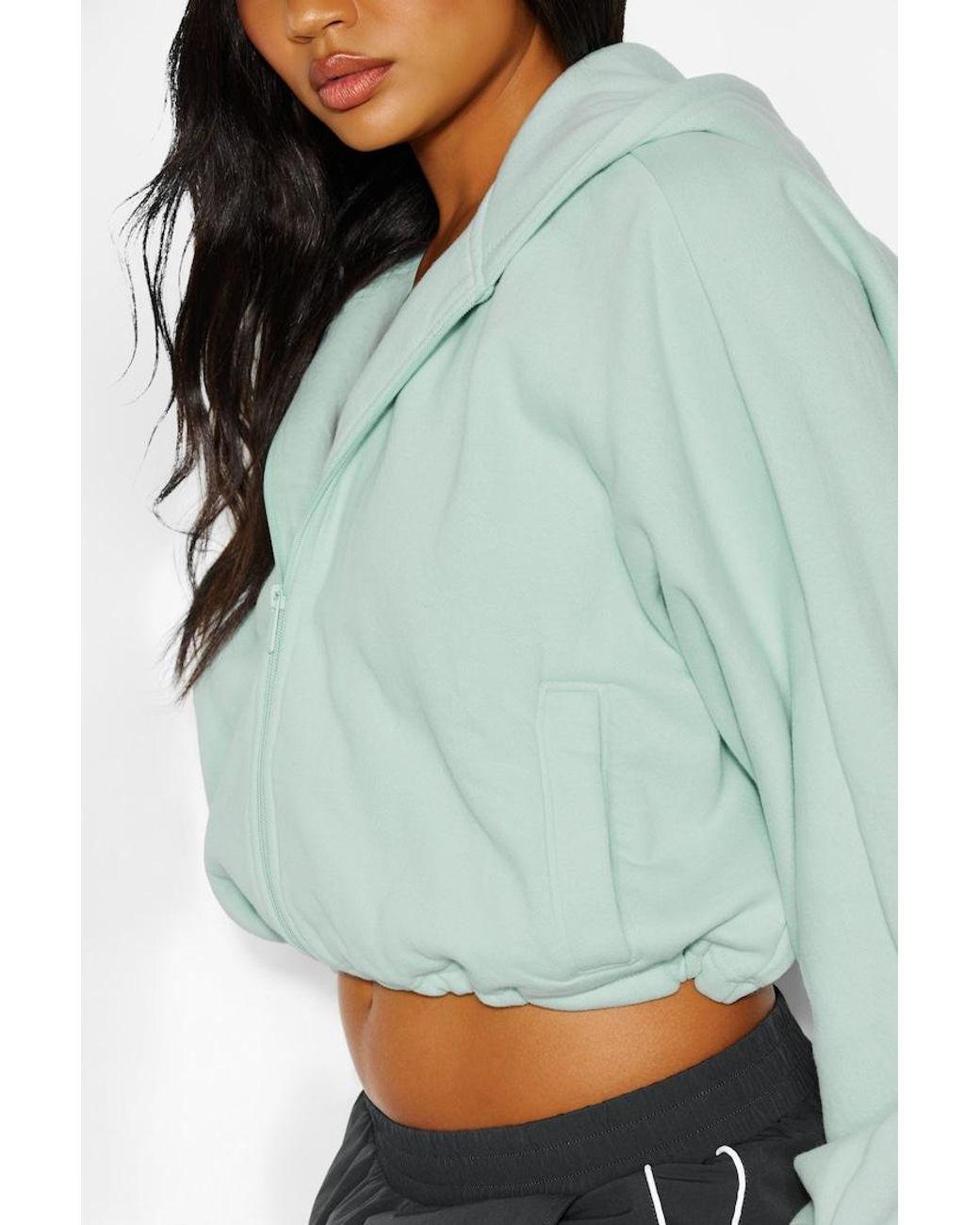 Garage Green Cocoon Zippie With Bungee Drawstring