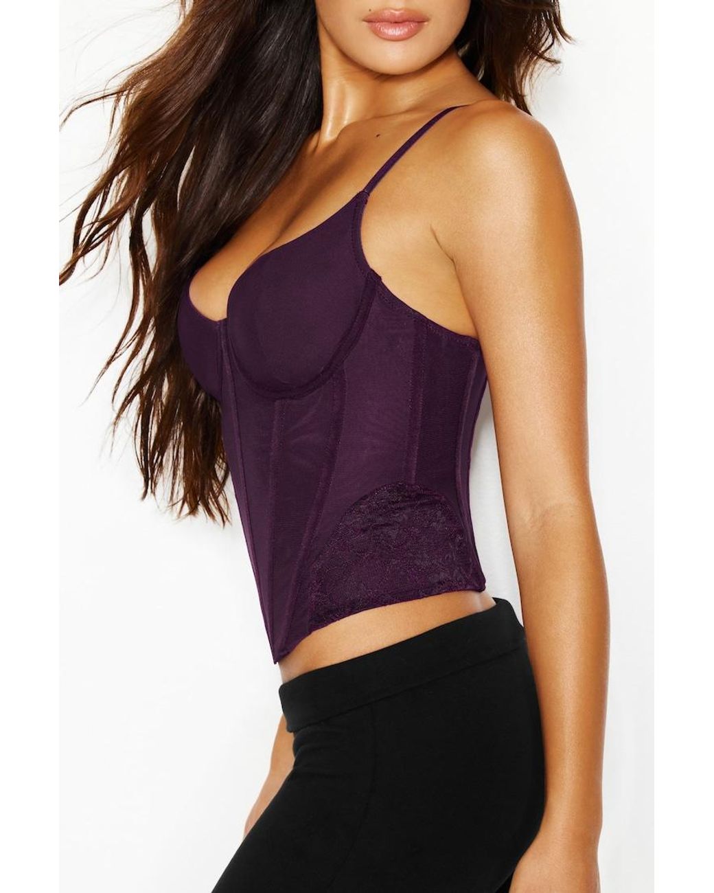 Garage Purple Tate Sweetheart Lace Corset