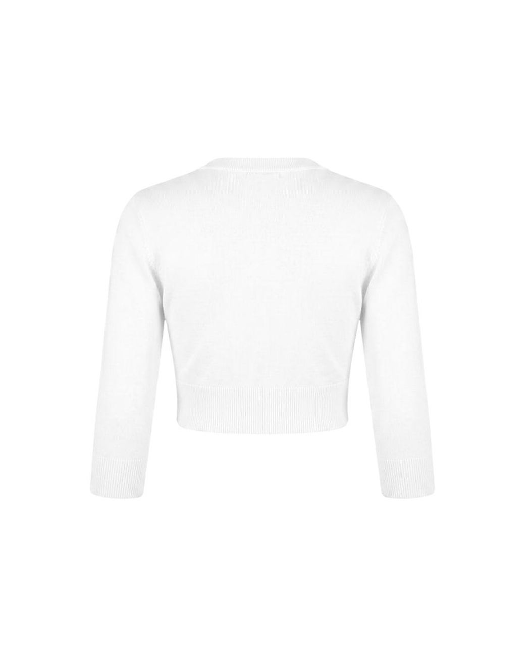 Garage White Ultra Cropped Cardigan Long Sleeve Top