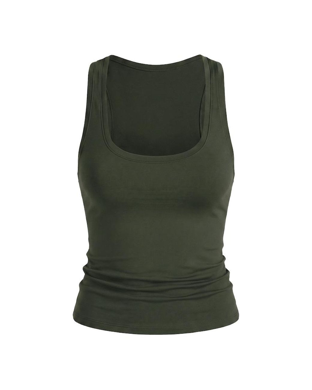 Garage Green Sleek Scoop Tank Top