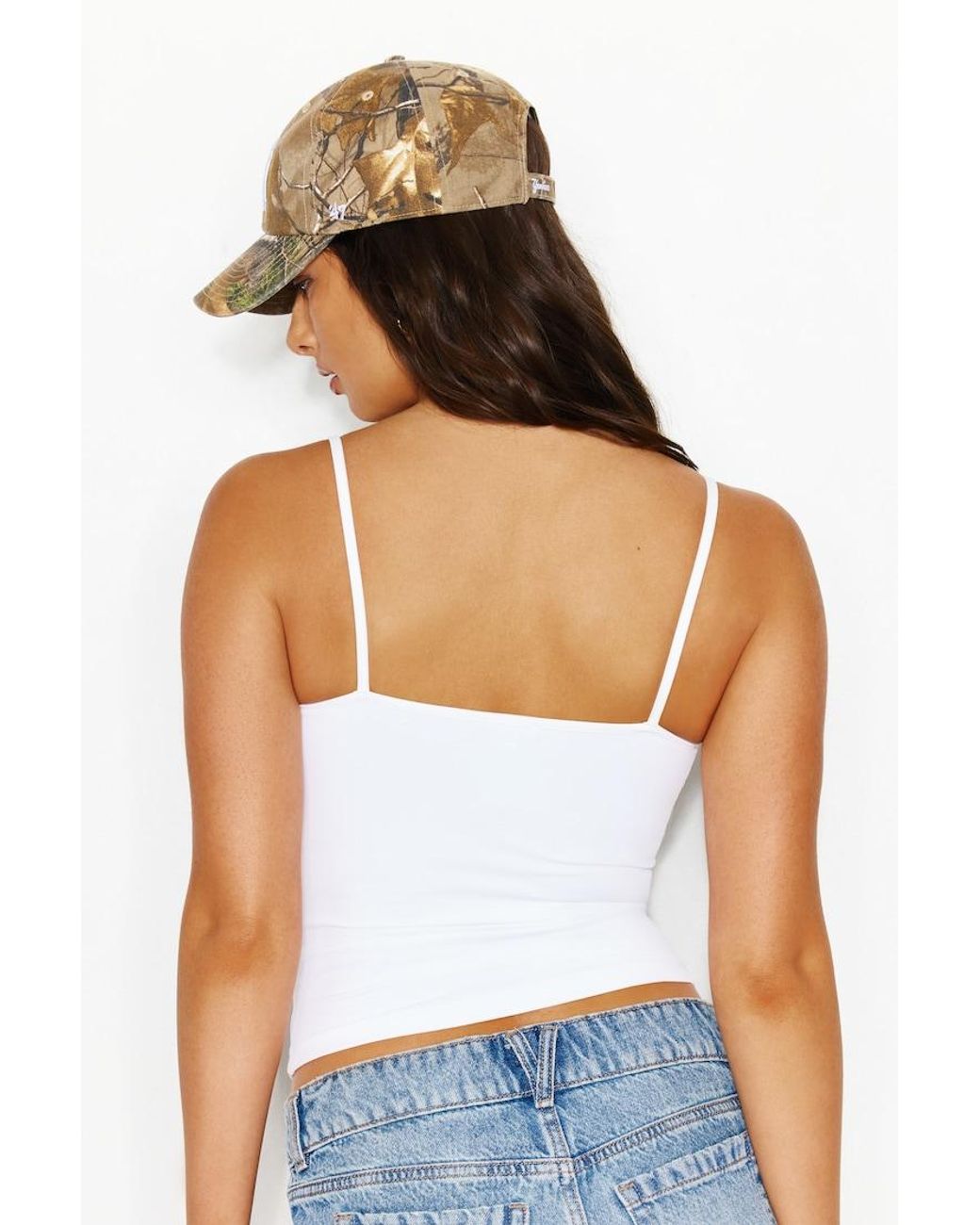 Garage White Sleek Scoop Cami Top