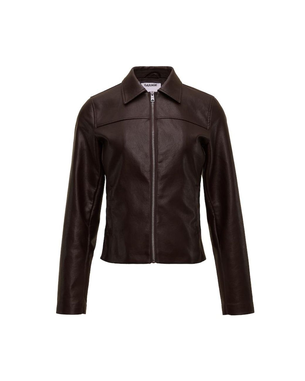 Garage Black Faux-Leather Worker Jacket