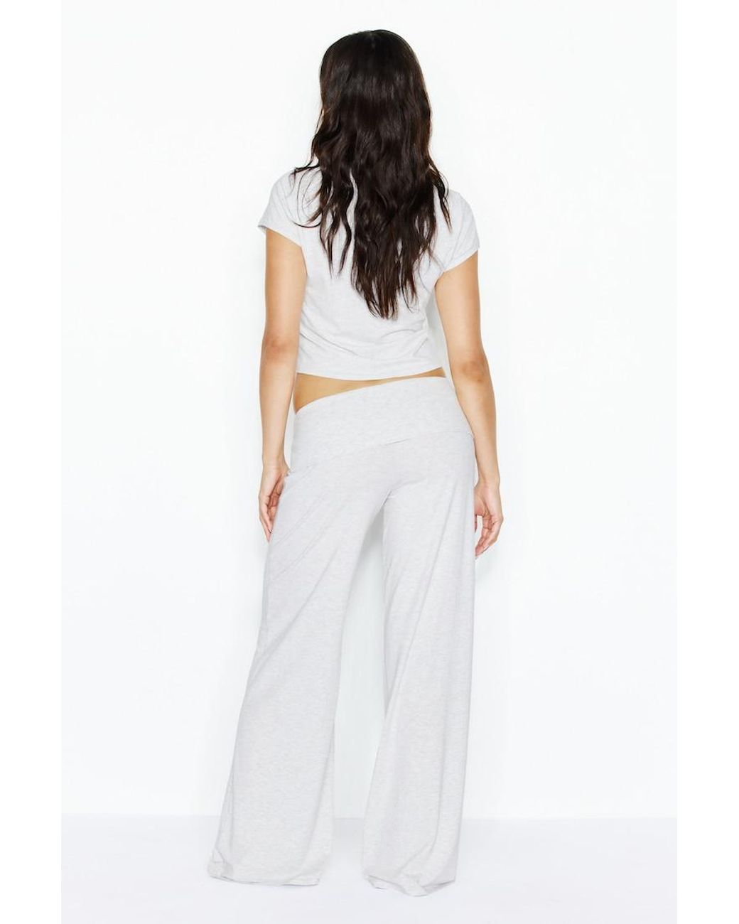 Garage White Modal Foldover Pants
