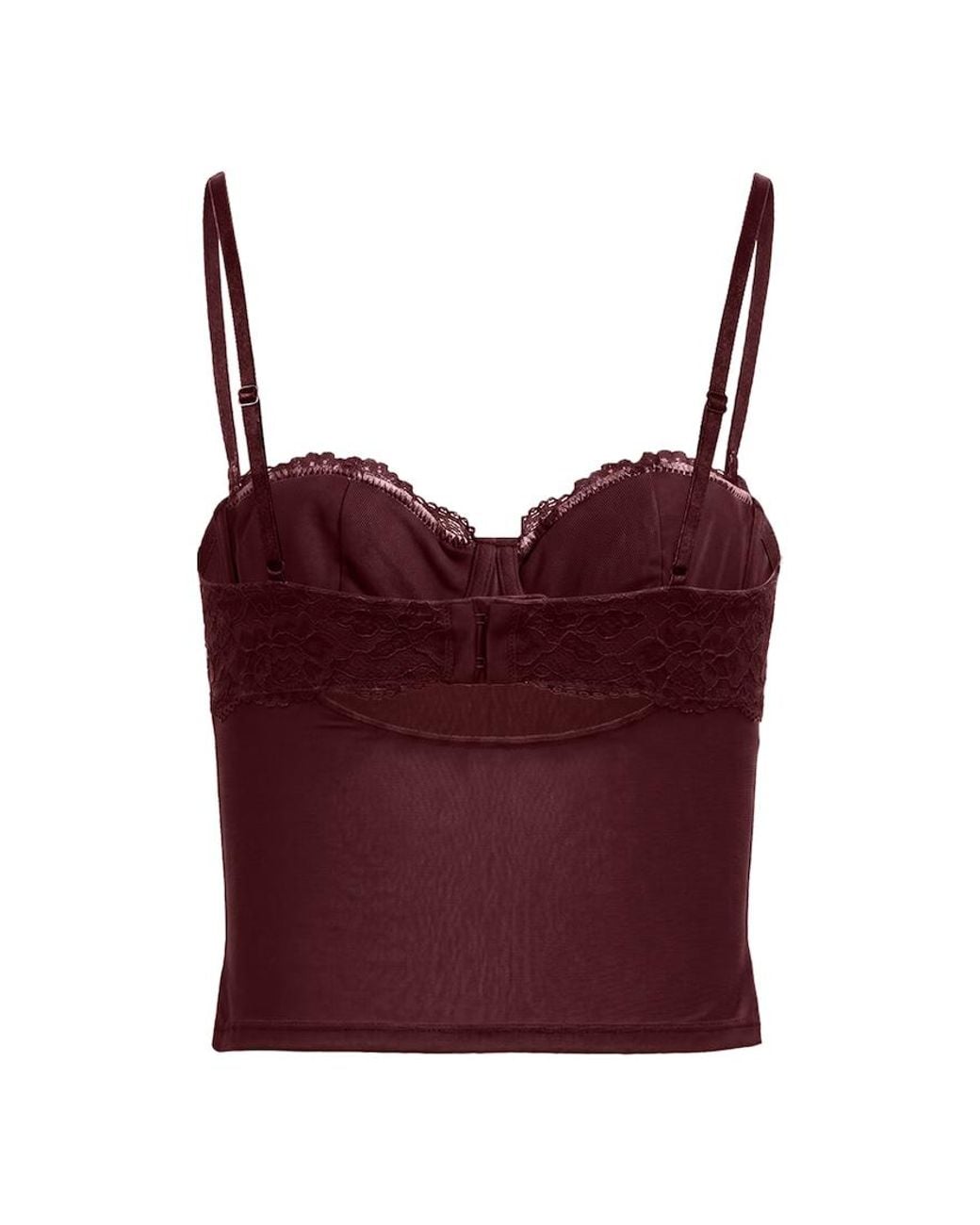 Garage Purple Sabrina Sheer Lace Corset Top