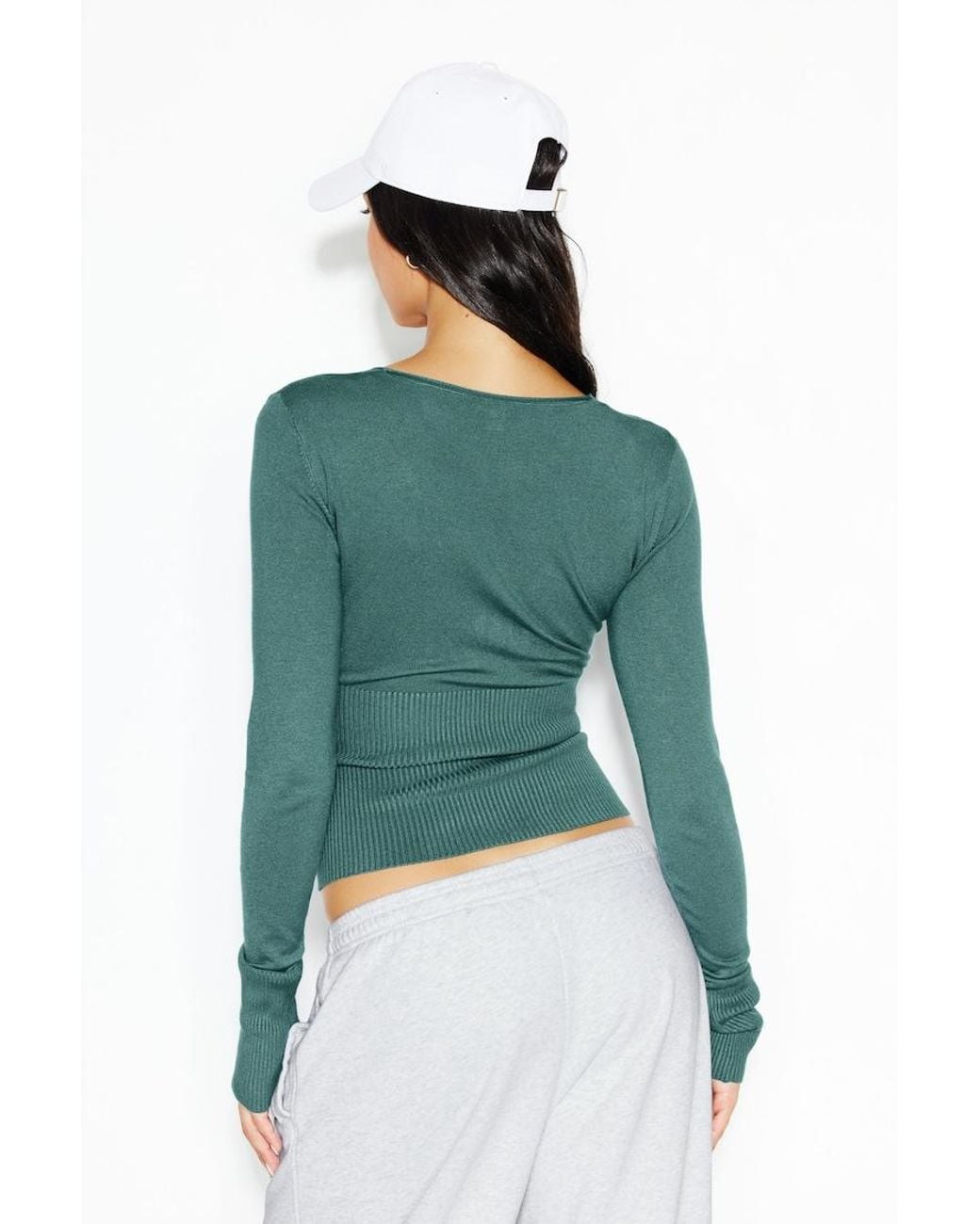 Garage Green Wrap Me Sweater