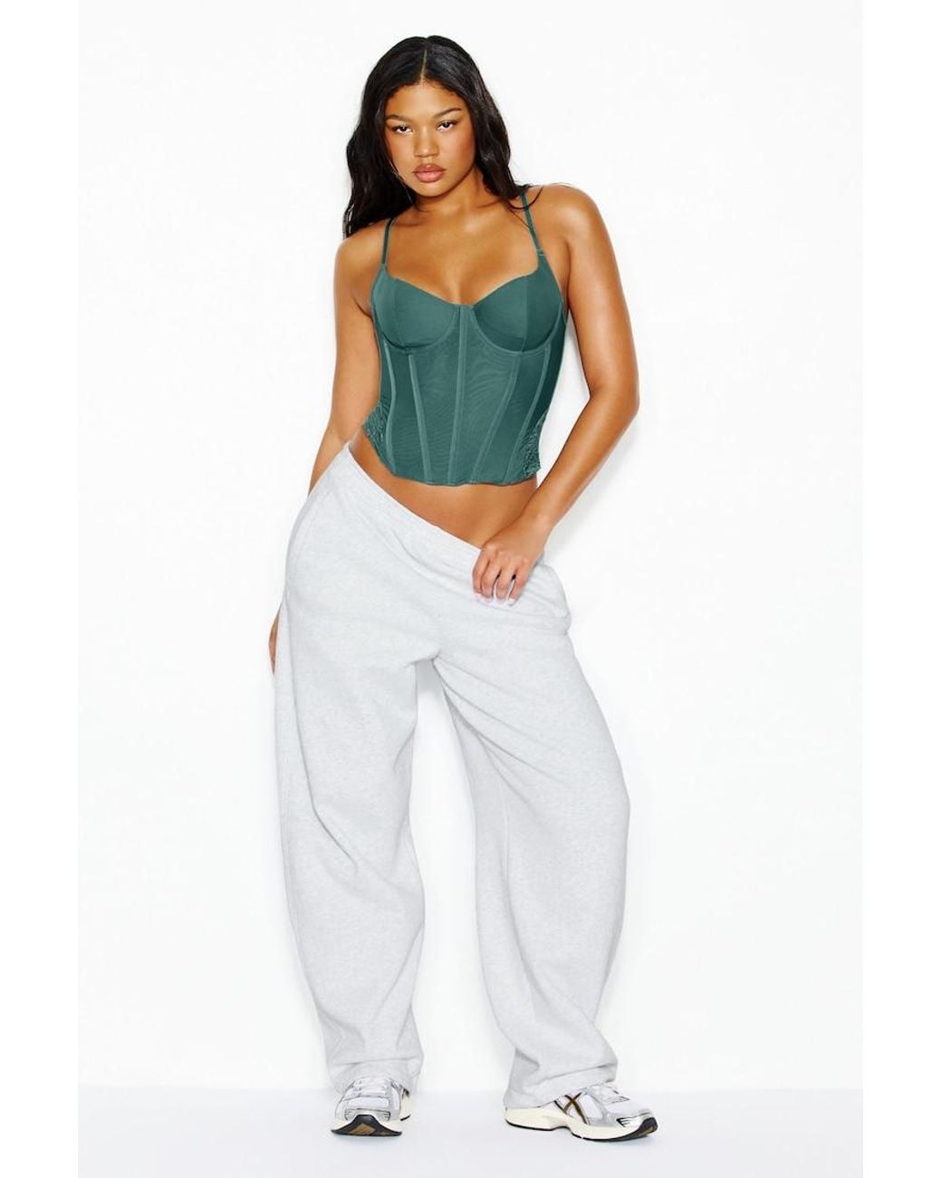 Garage Green Tate Sweetheart Lace Corset