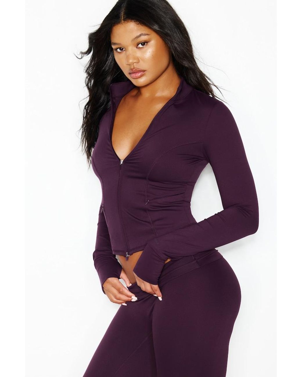 Garage Purple Active Zip Up Jacket