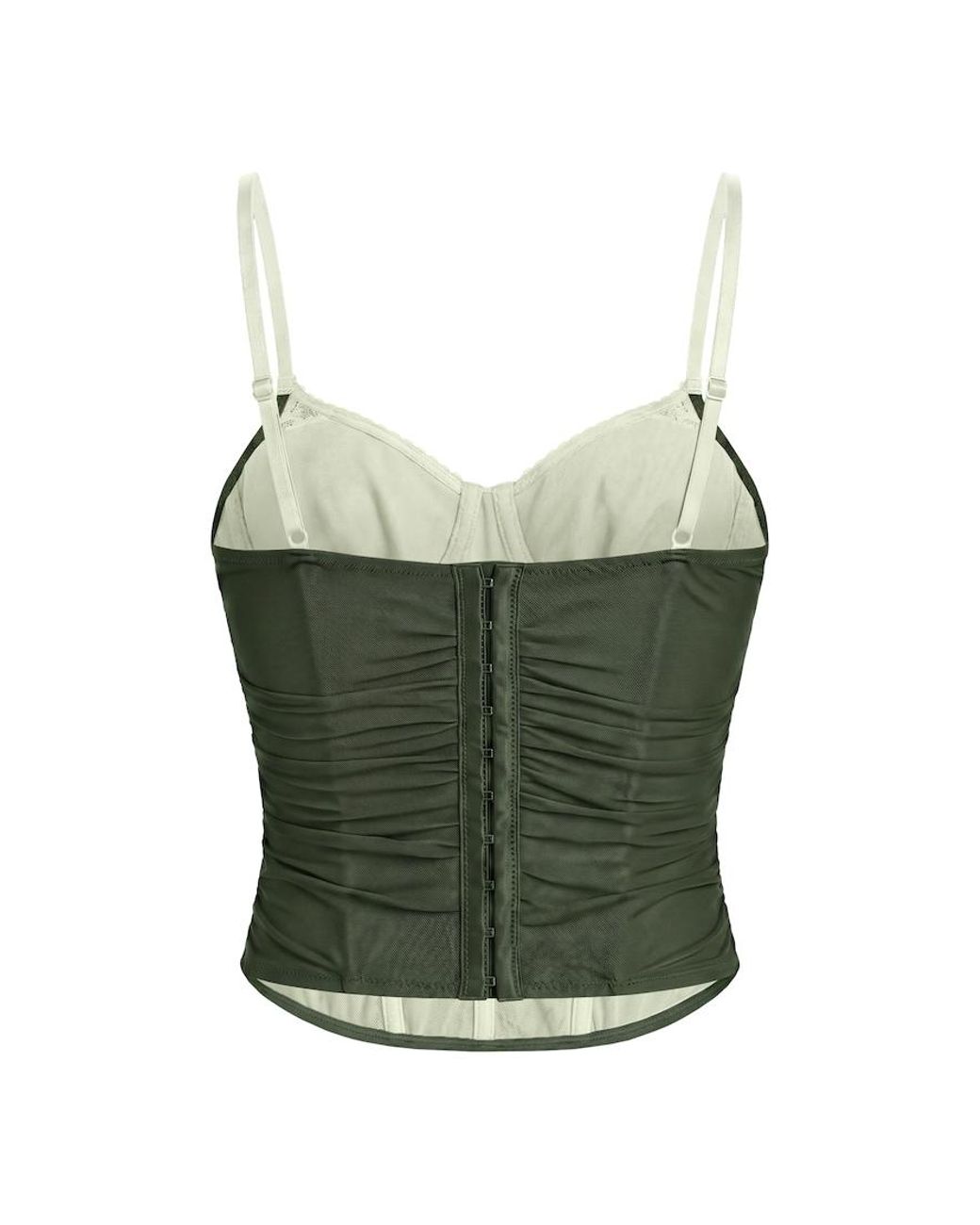 Garage Green Ally Mesh Peekaboo Bustier
