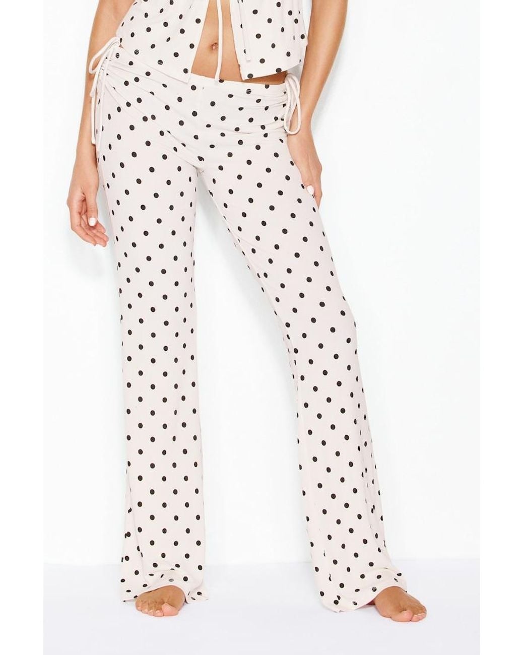 Garage White Supersoft Ribbed Cinched Pants