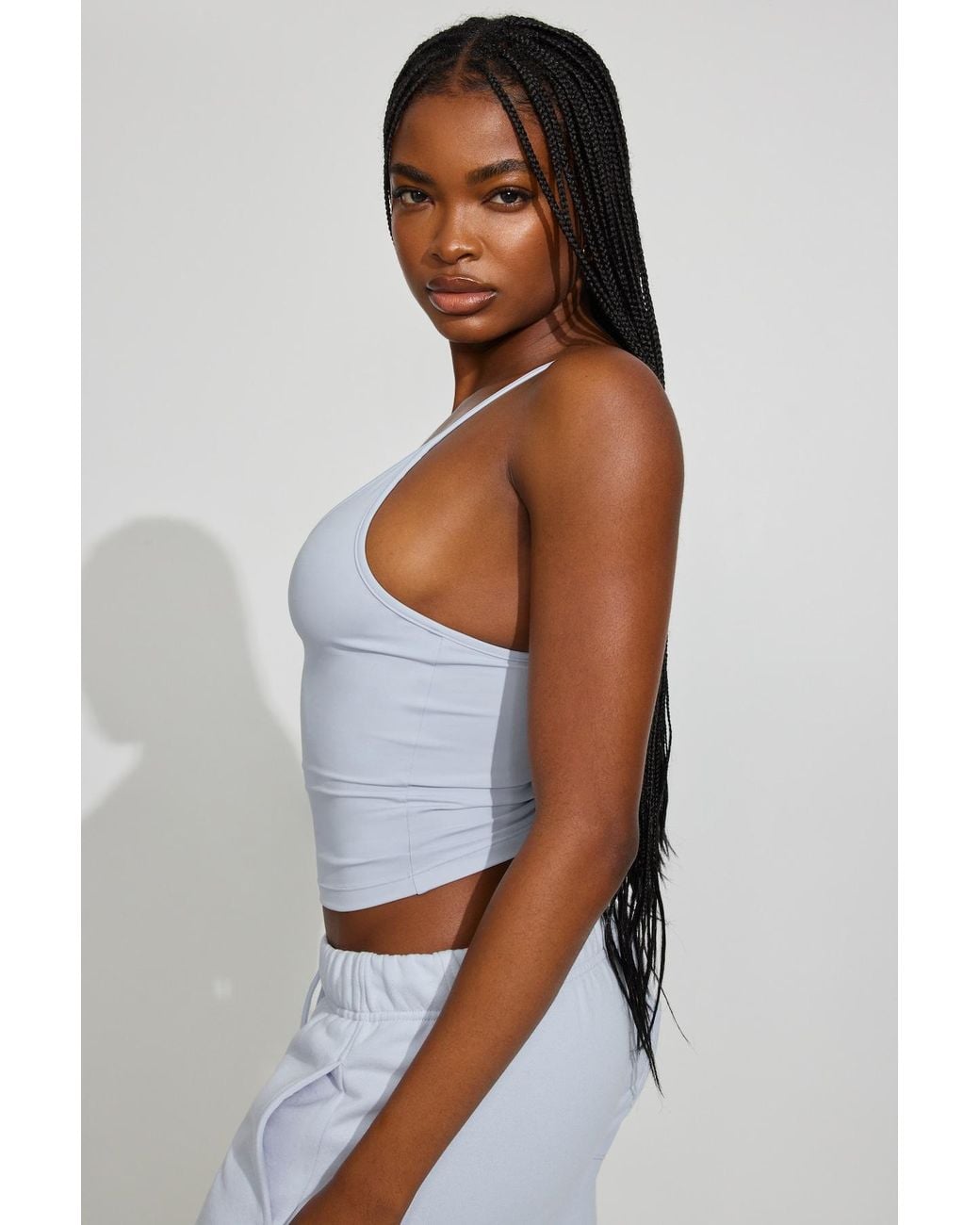 Garage White Sleek Deep V-Neck Cami Top