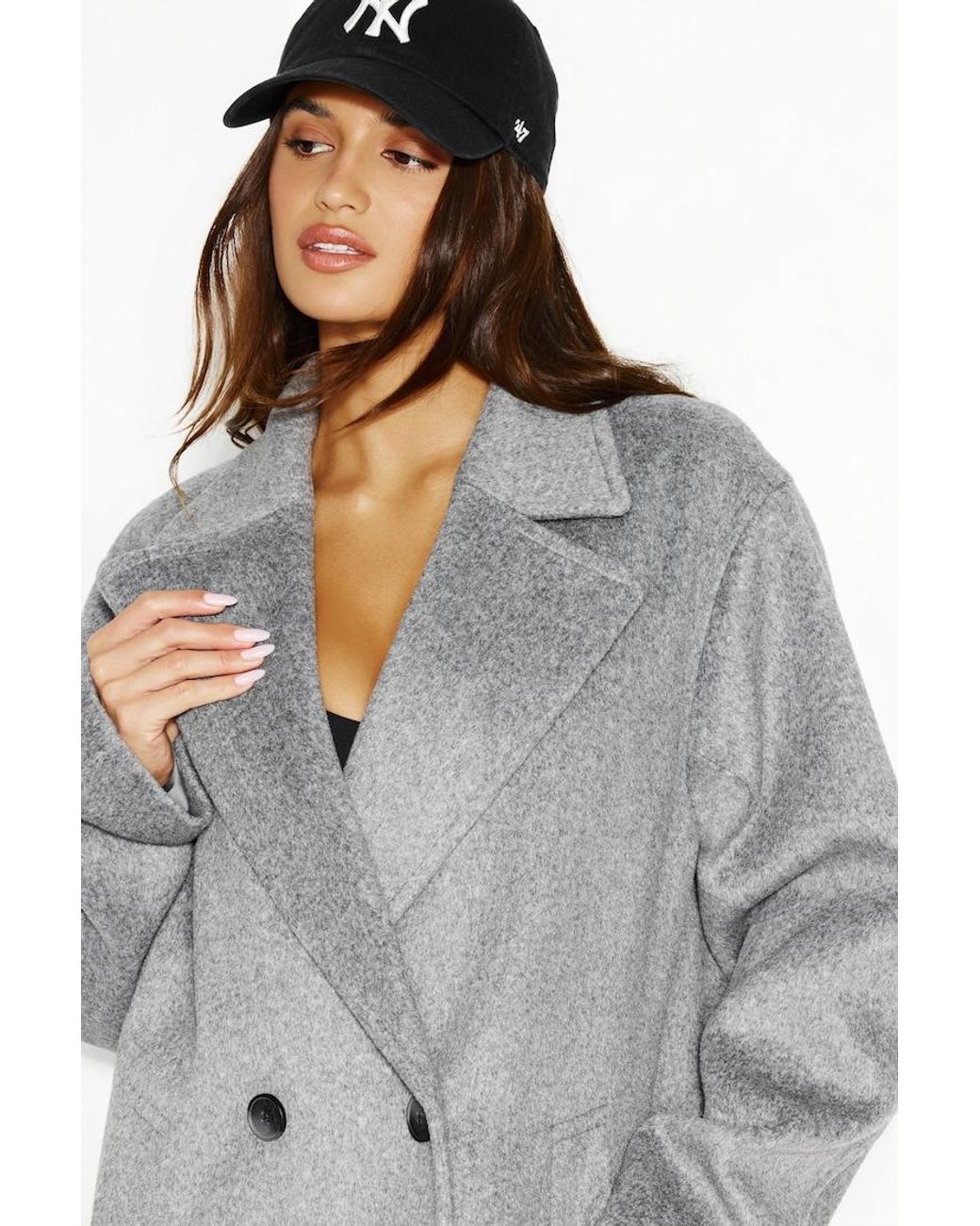 Garage Blue Long Wool Coat