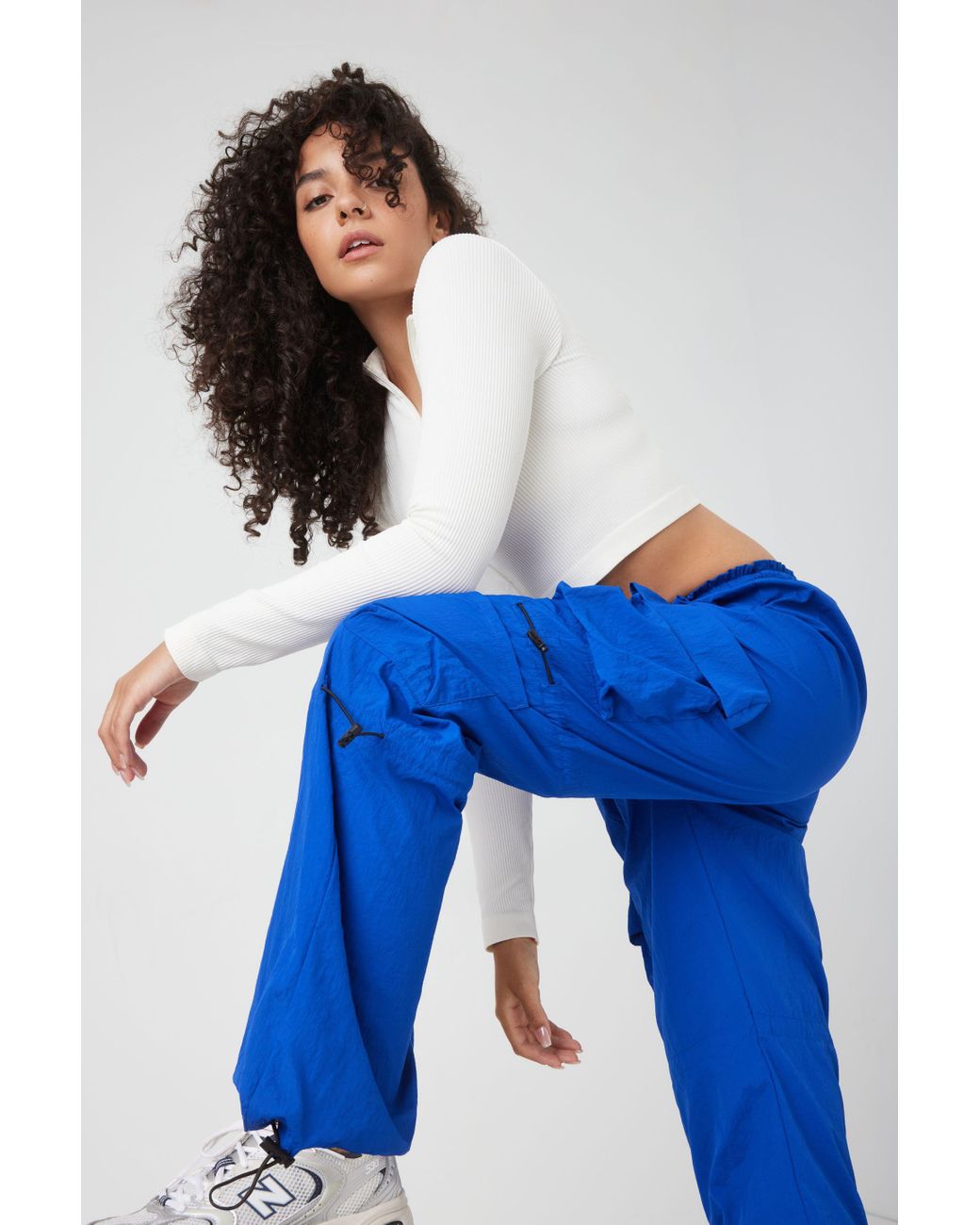 Garage The Chloe Nylon Parachute Pant in Blue Lyst