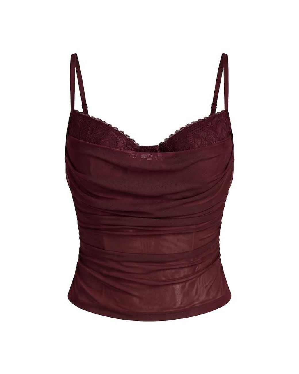 Garage Red Ally Mesh Peekaboo Bustier
