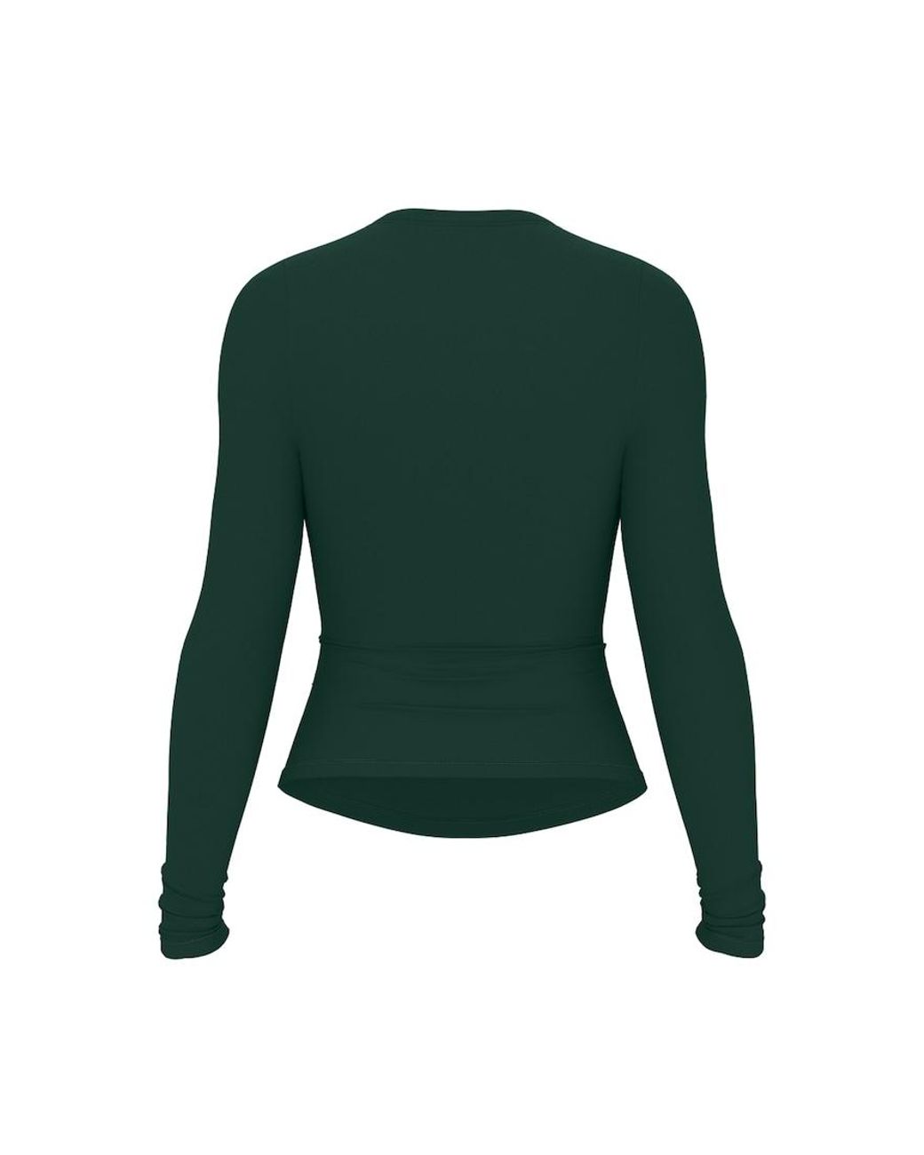 Garage Green Sleek Crewneck Longsleeve Top