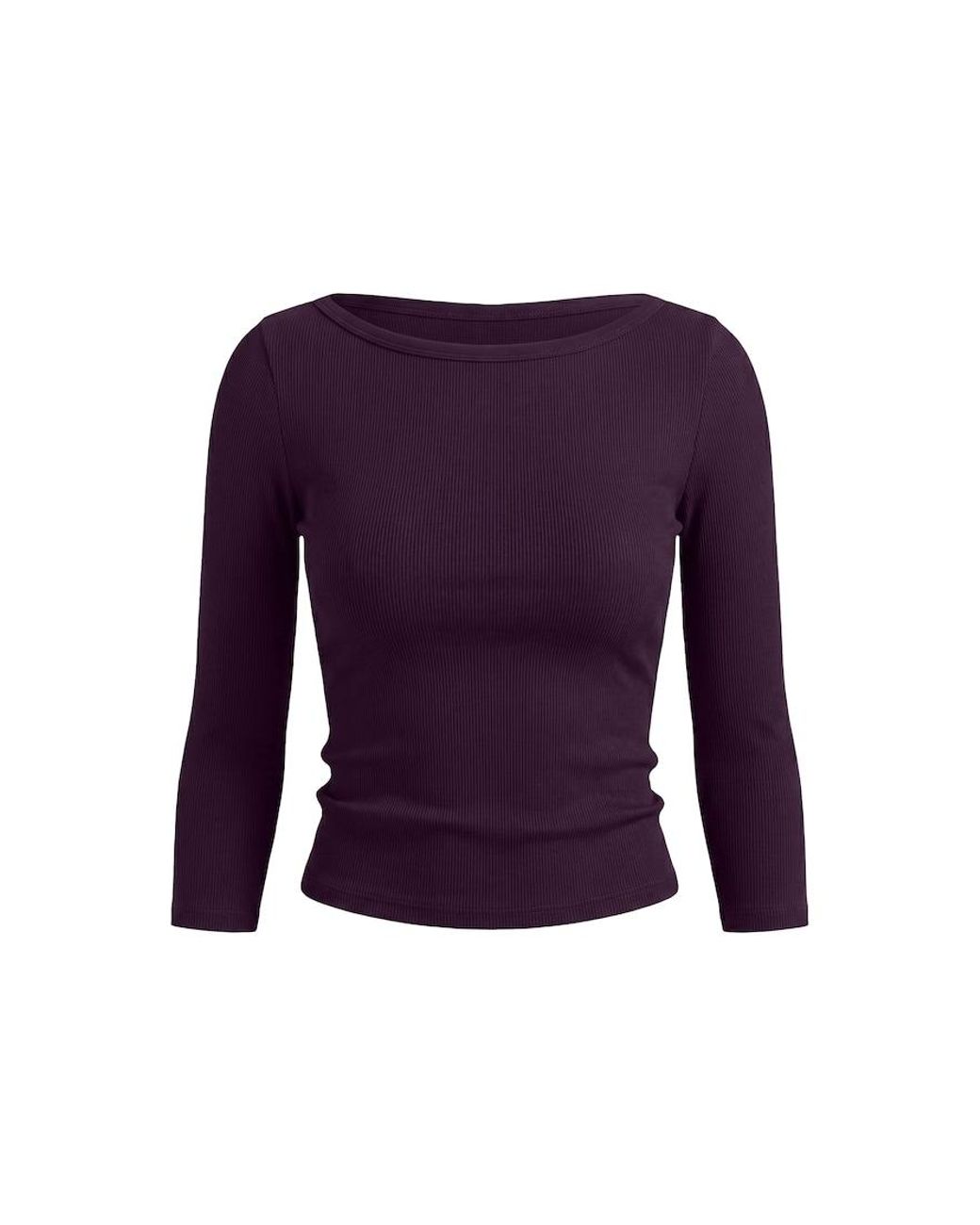 Garage Purple Snatchrib 3/4 Sleeve Top