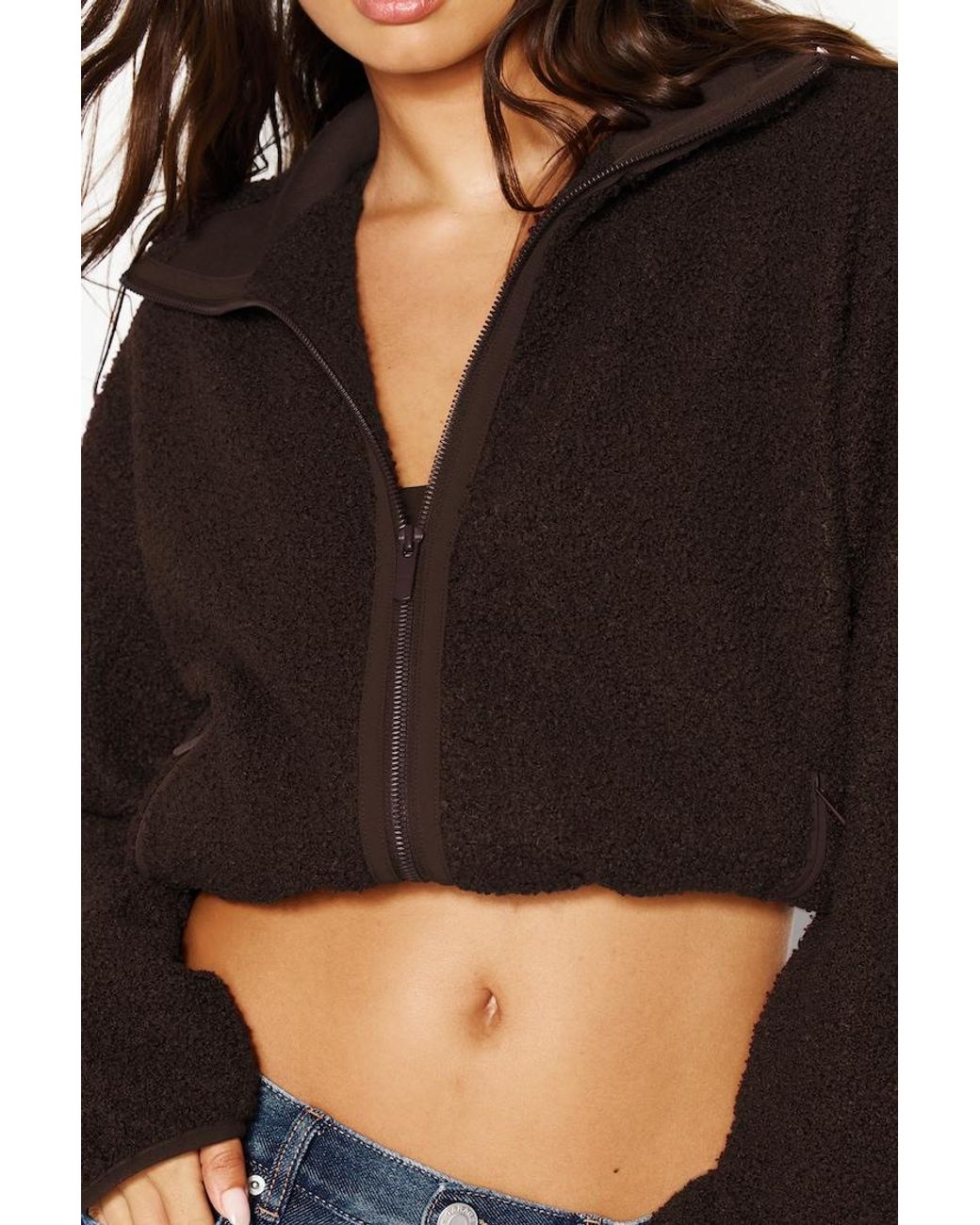 Garage Black Sherpa Full Zip Jacket