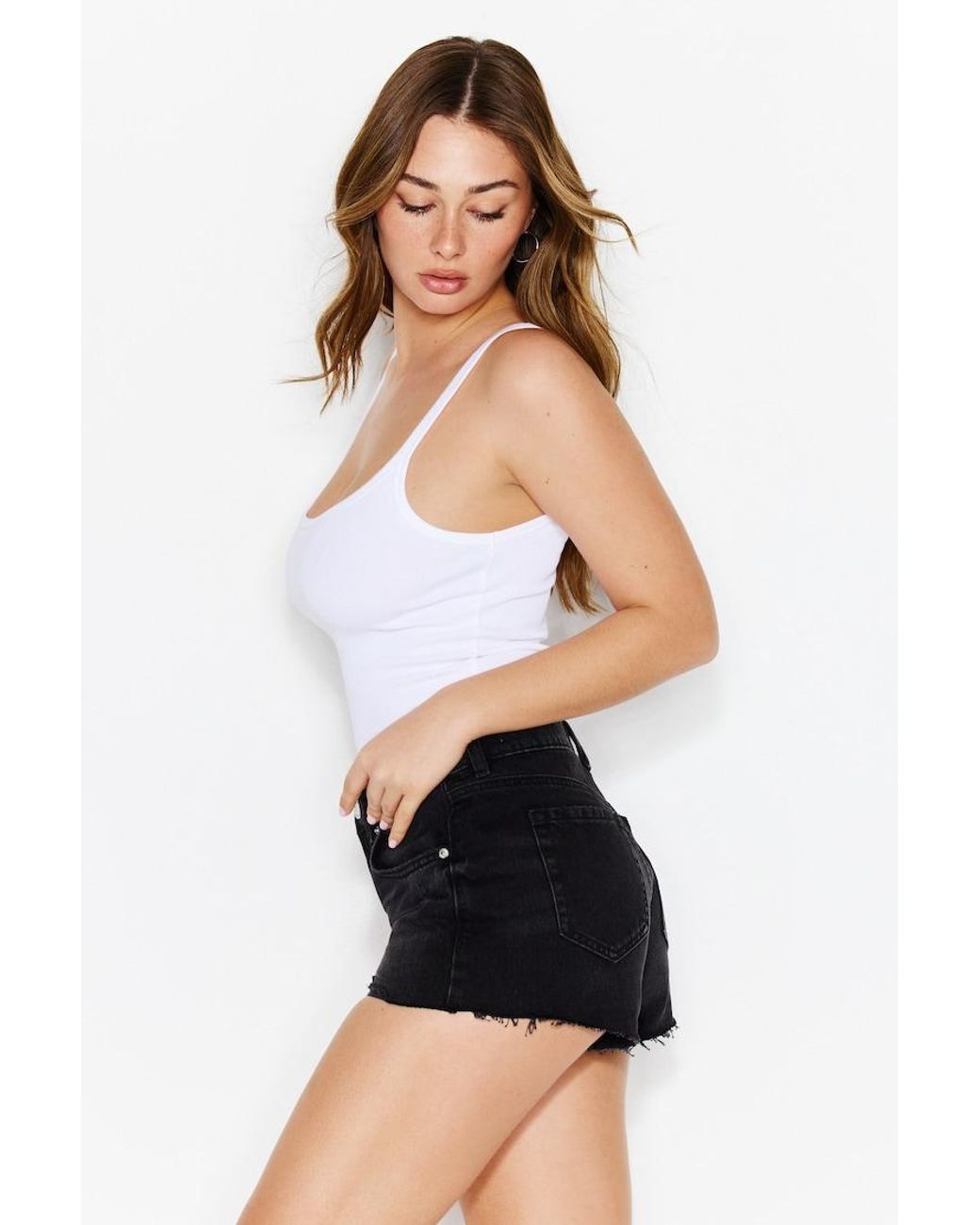 Garage Black Denim Festival Shorts