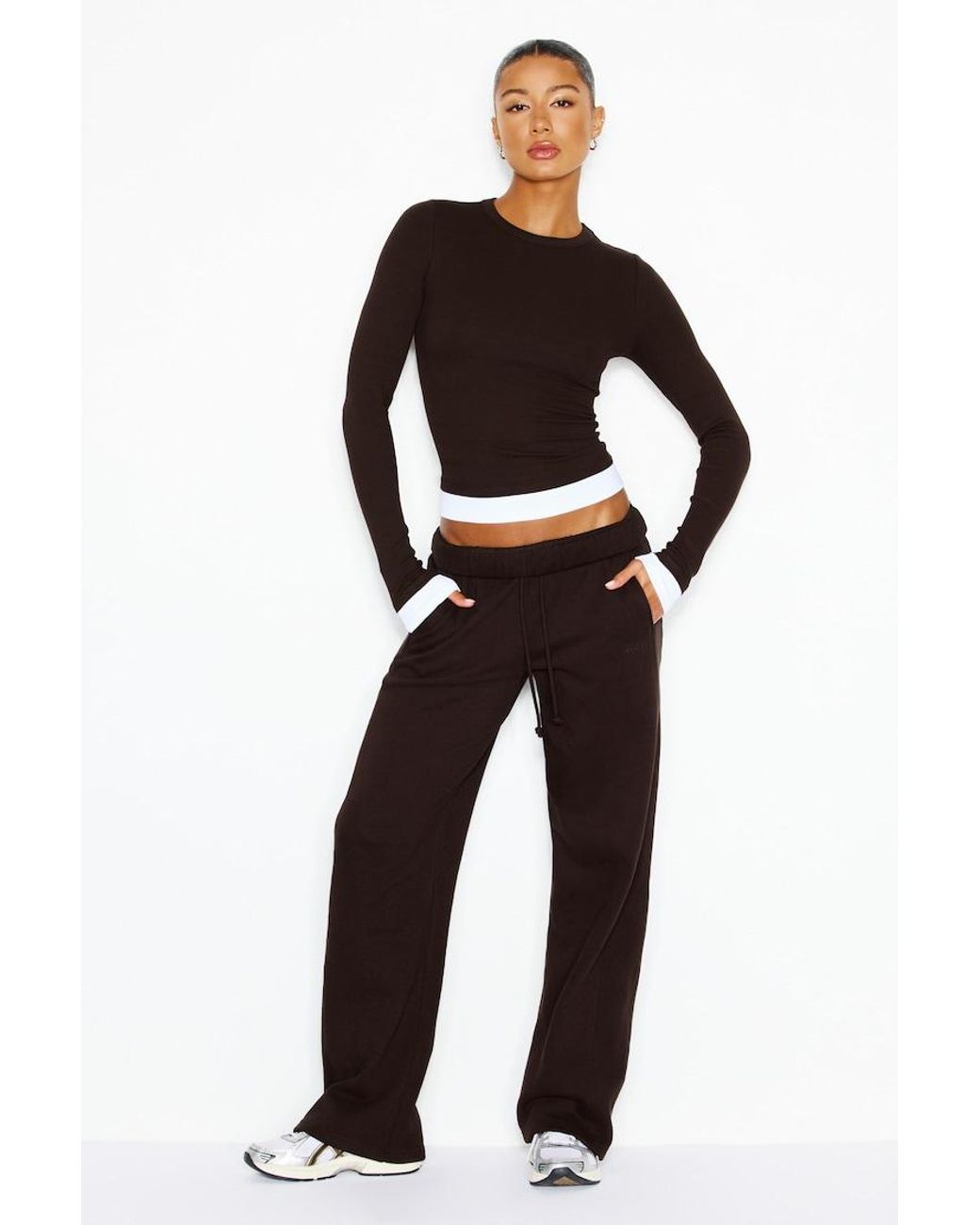 Garage Black Snatchrib Double Layer Longsleeve Top
