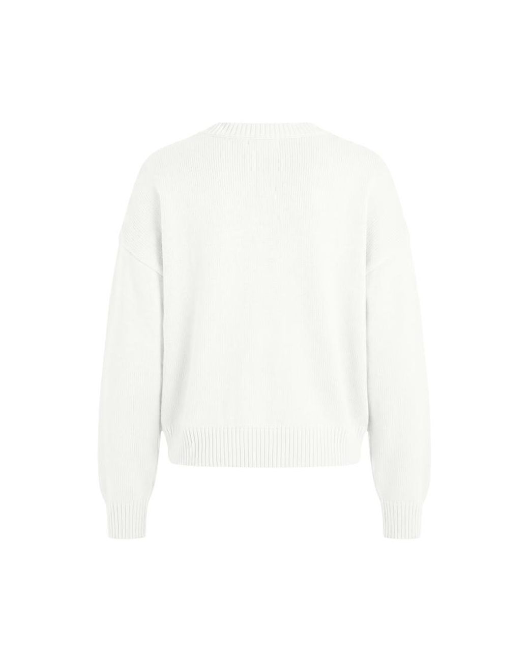 Garage White Throwover V-Neck Sweater
