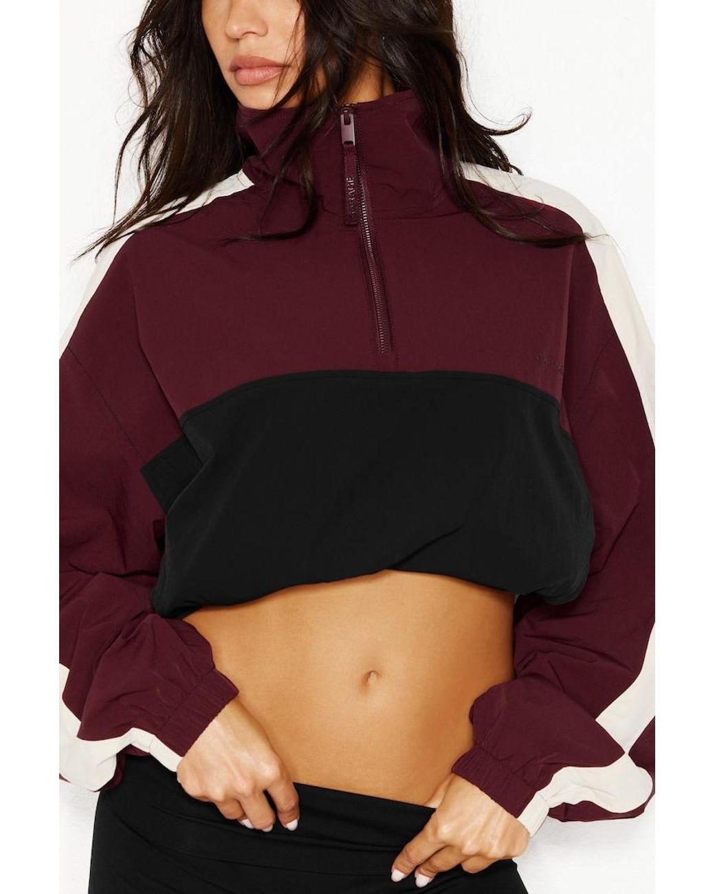 Garage Red Nylon Anorak Jacket