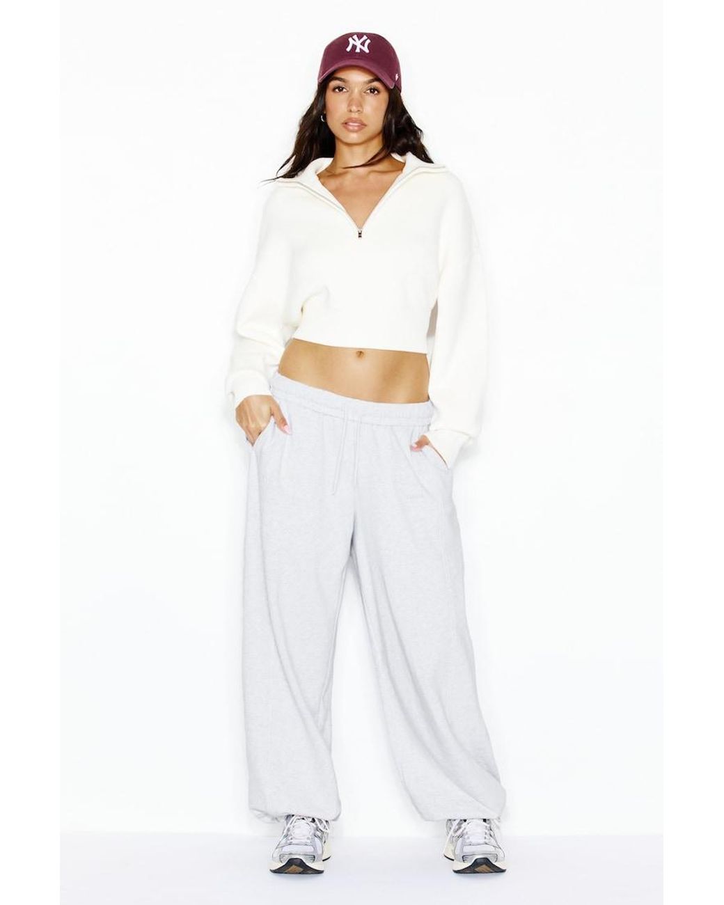 Garage White City Layer Half Zip Jacket