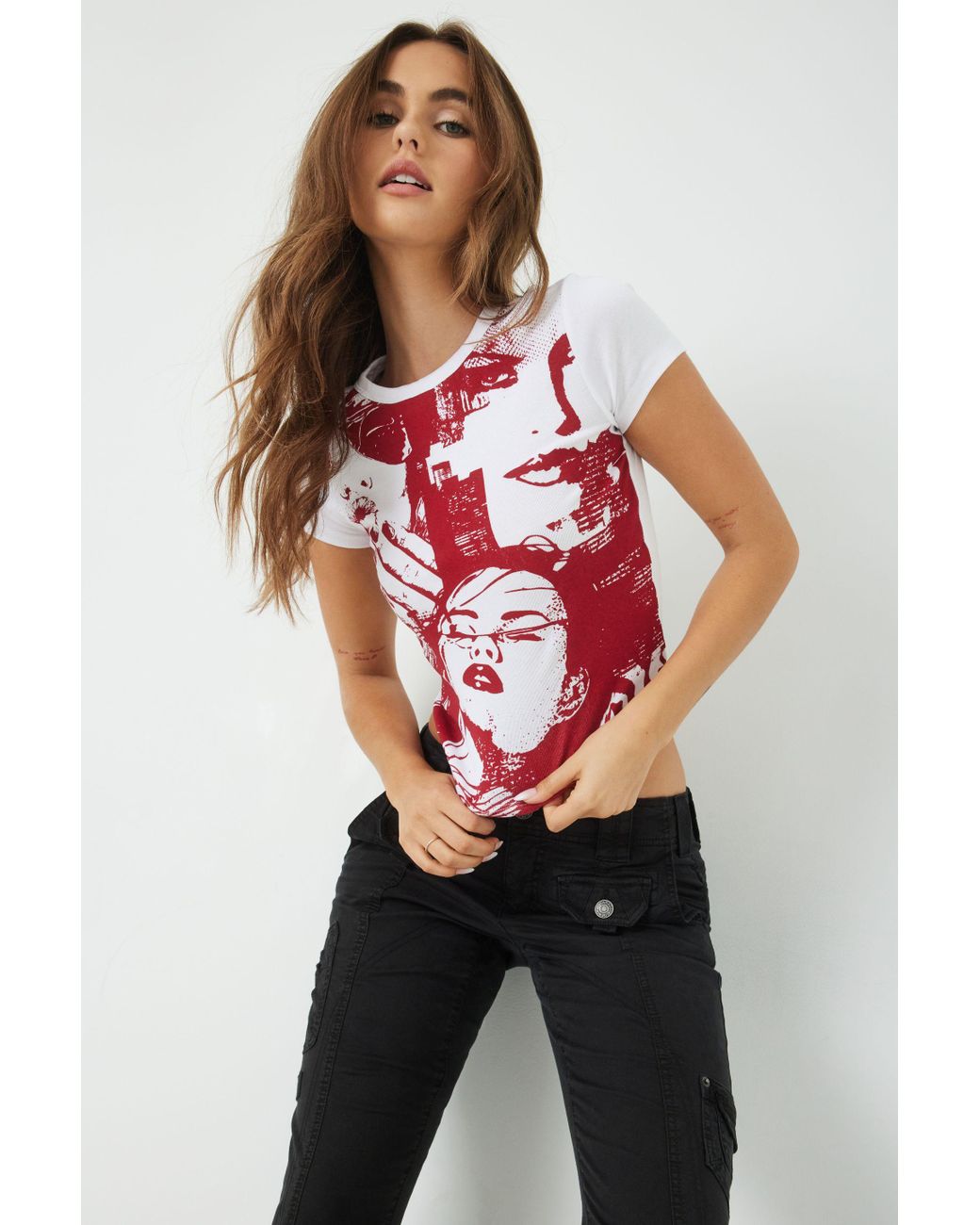 Garage Baby Tee in White Lyst