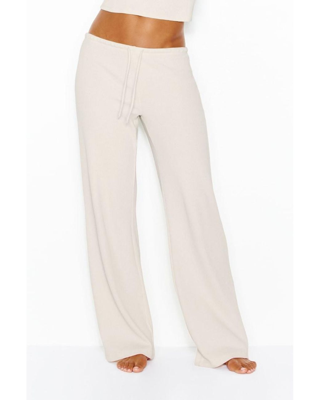 Garage White Waffle Pants
