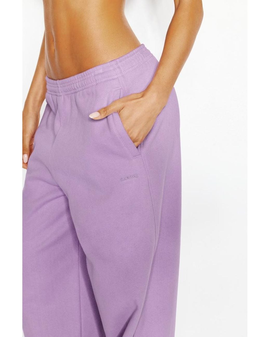 Garage Purple Ultrafleece Barrel Leg Sweatpants