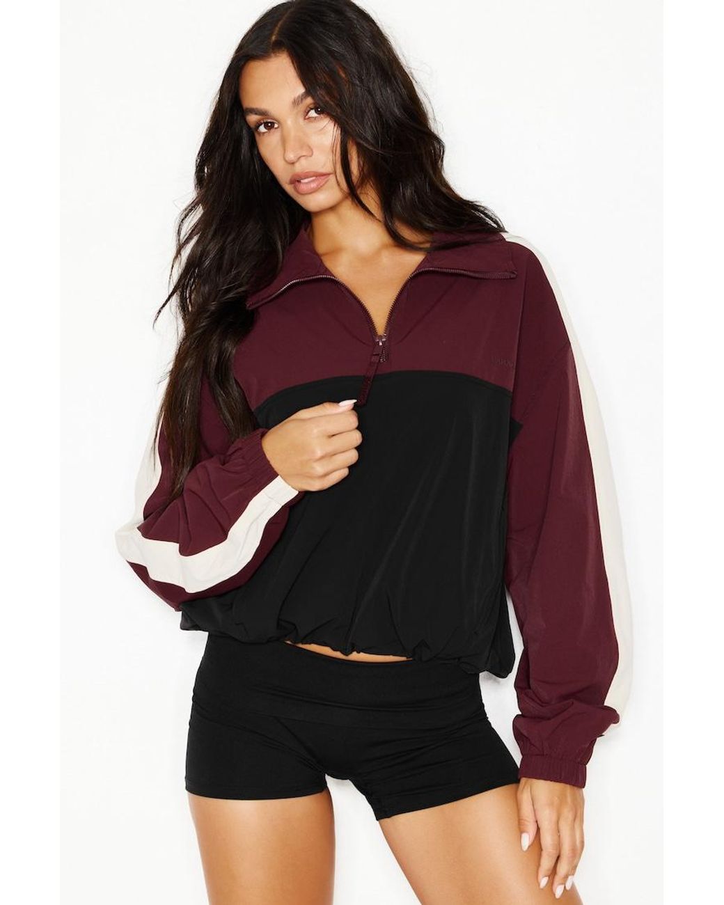 Garage Red Nylon Anorak Jacket