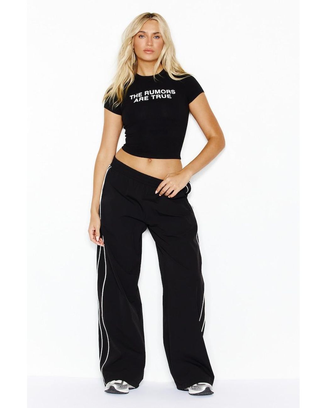 Garage Black Supersoft Cropped Crewneck T-Shirt