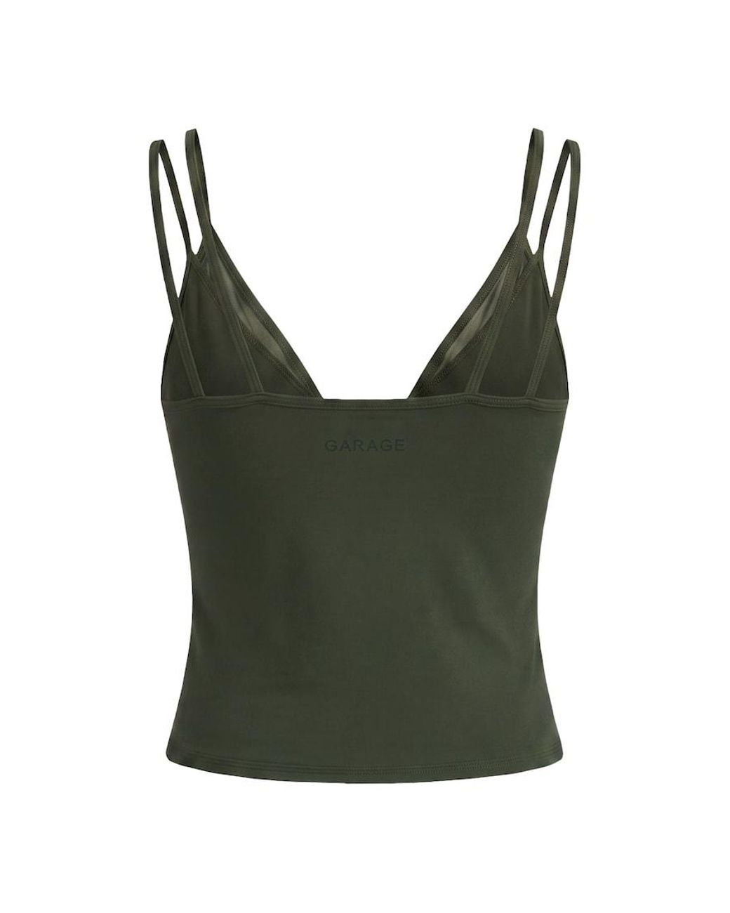 Garage Green Active Mesh Plunge Cami Top