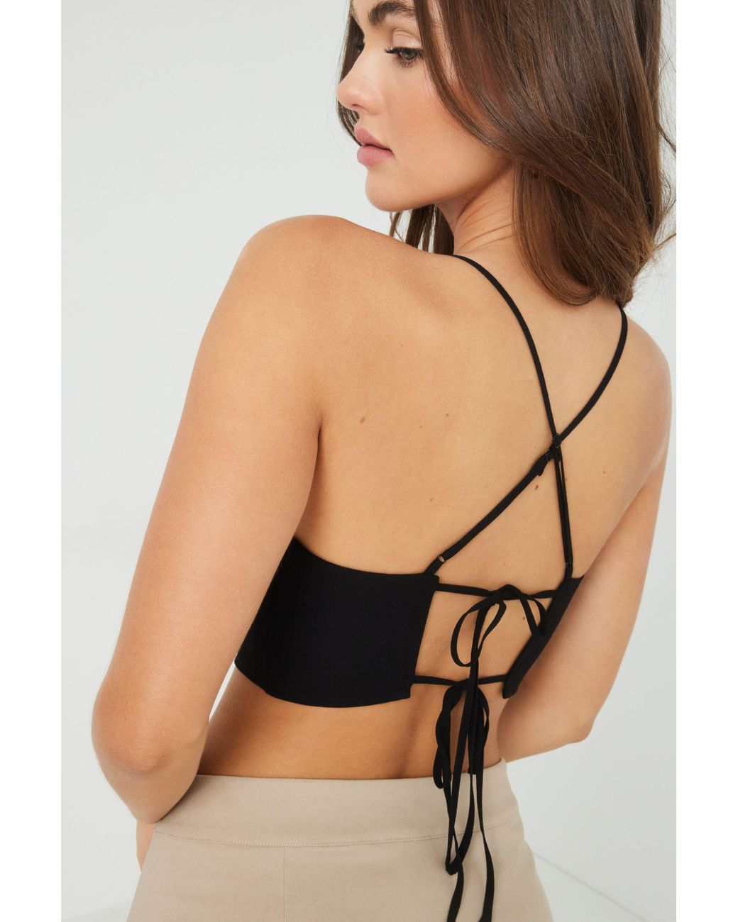 Garage Carla Cowl Neck Cami in Black | Lyst